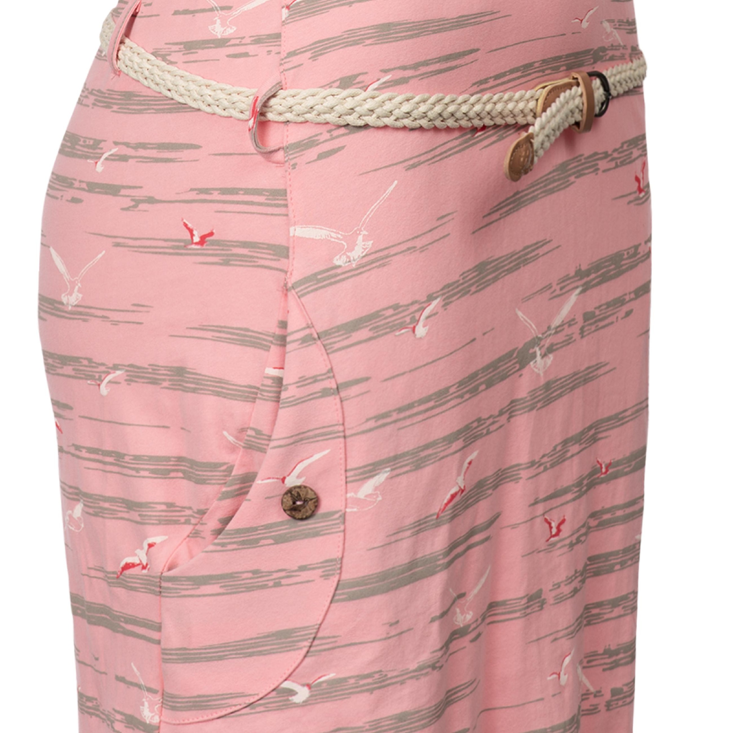 Ragwear Jerseykleid »Jerseykleid Kesy«, stylisches Shirtkleid mit Printmuster u. Gürtel