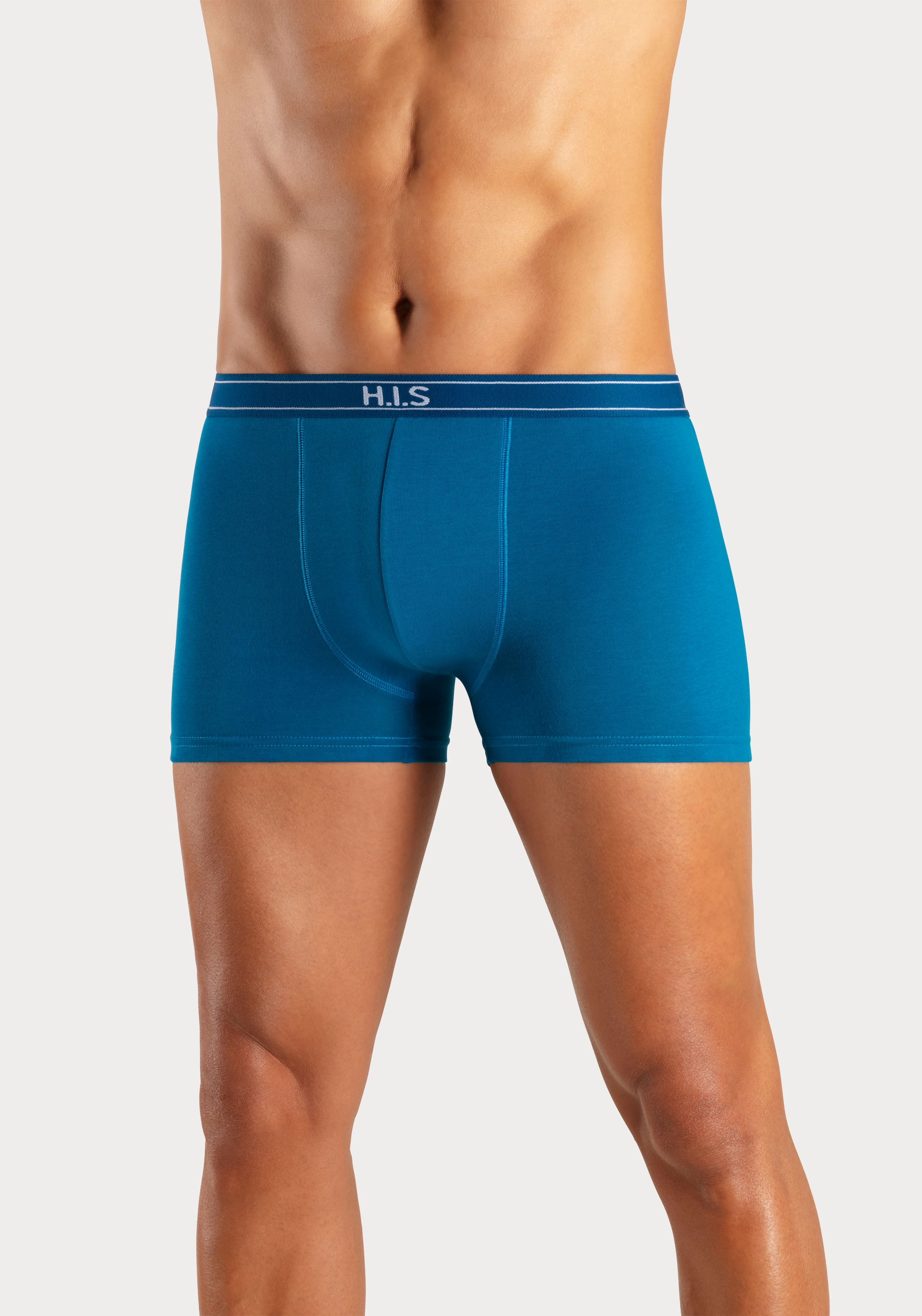 H.I.S Boxer »Boxershorts für Herren«, (Packung, 5 St.), mit Steifen und Logo im Bund