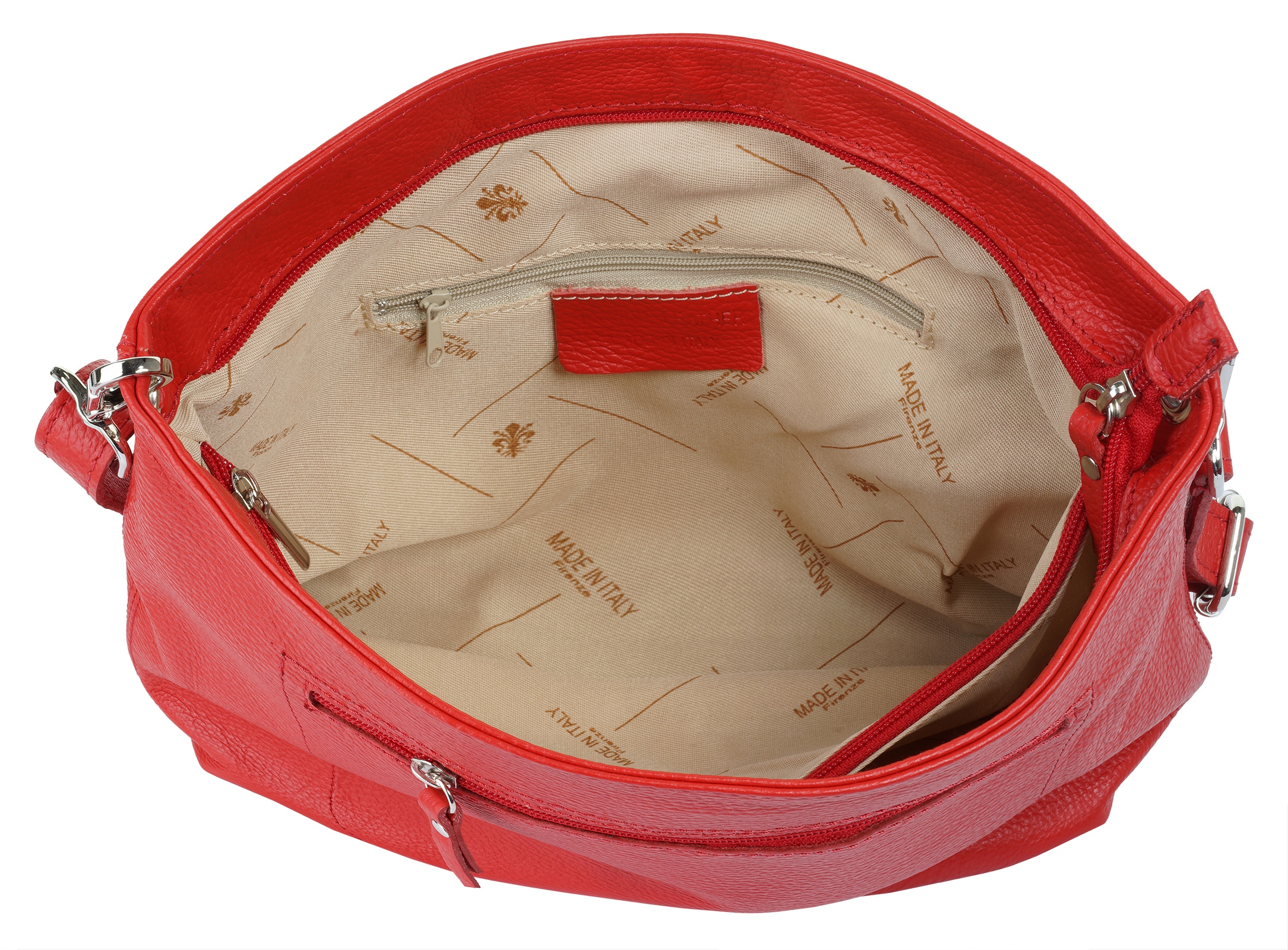 Samantha Look Umhängetasche echt Leder, Made in Italy