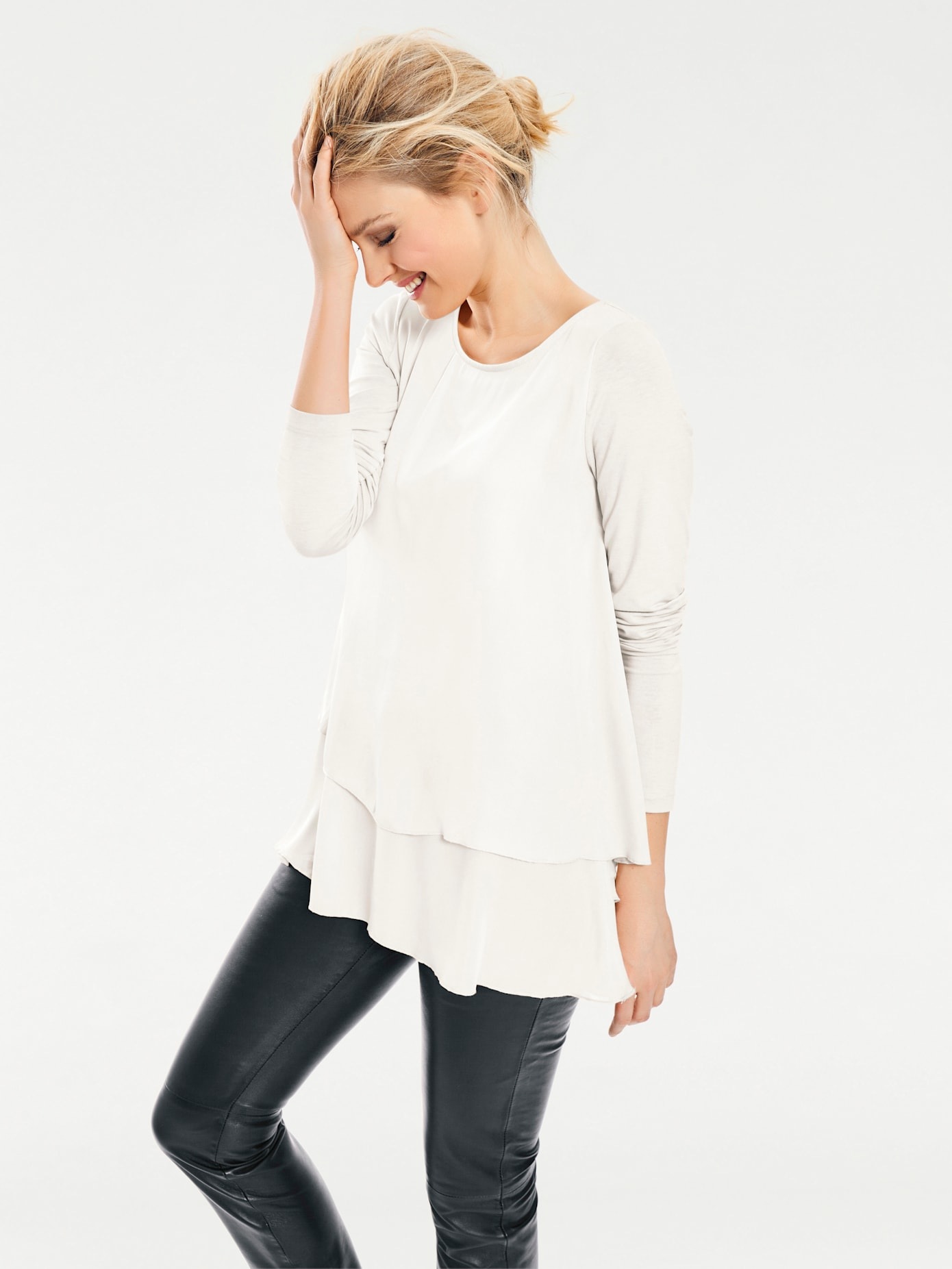 heine Rundhalsshirt »Rundhals-Shirt«, (1 tlg.)