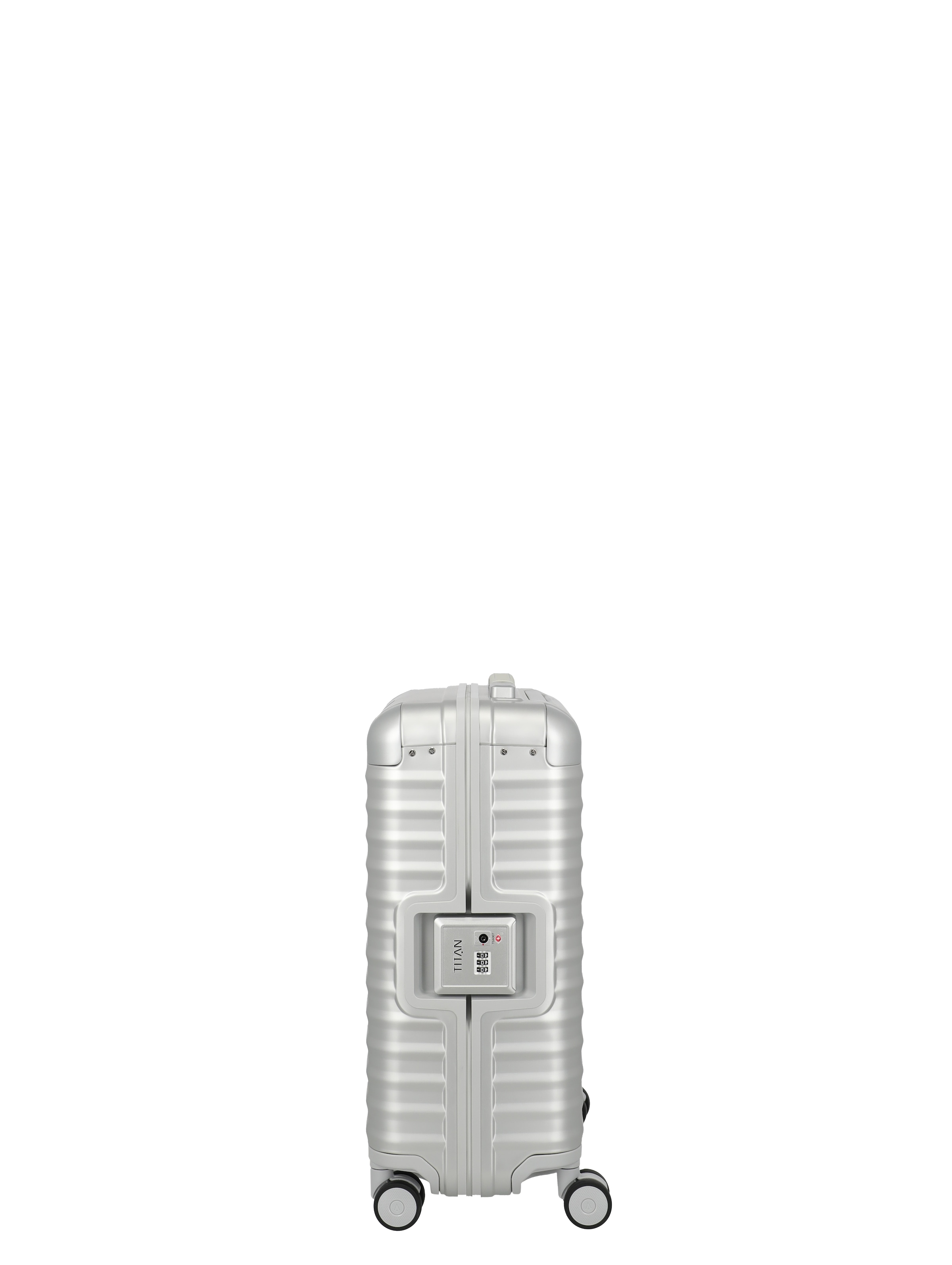 TITAN - Made in Germany Trolley »ETERNITY Aluminium Koffer« 45 l 4 Rollen TSA-Rahmenverschluss, smarte Innenaufteilung & Flüsterrollen