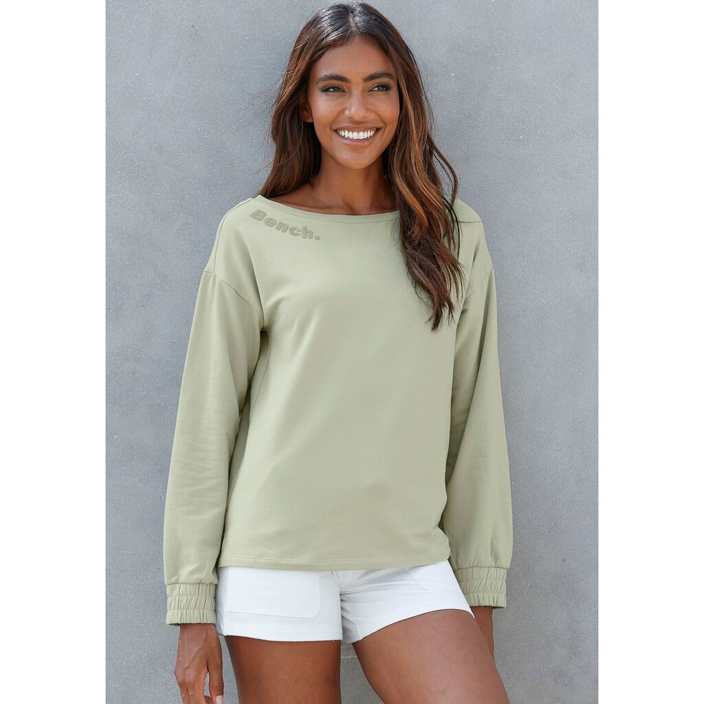 Bench. Sweatshirt, mit gerafften Ärmelbündchen