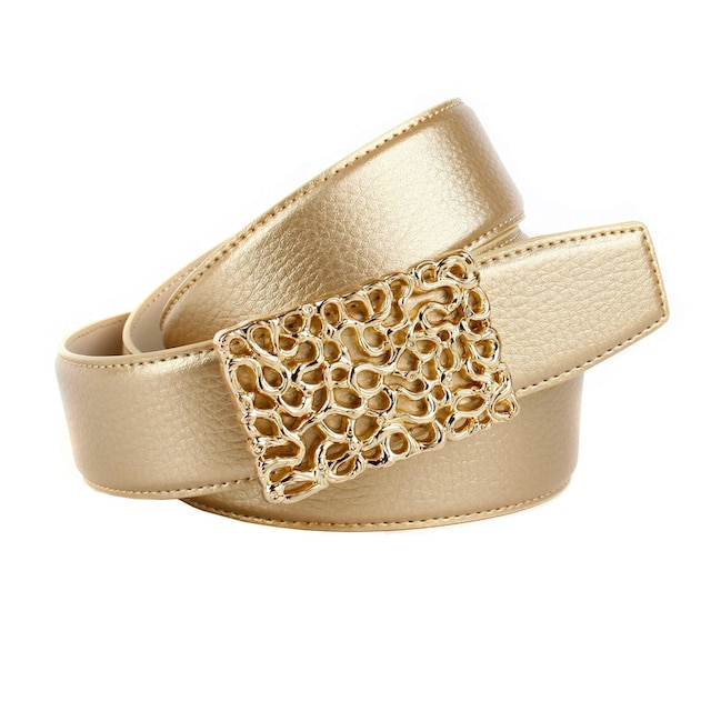 Anthoni Crown Ledergürtel, mit glänzender, filigraner, goldfarbener  Schließe bestellen online bei OTTO