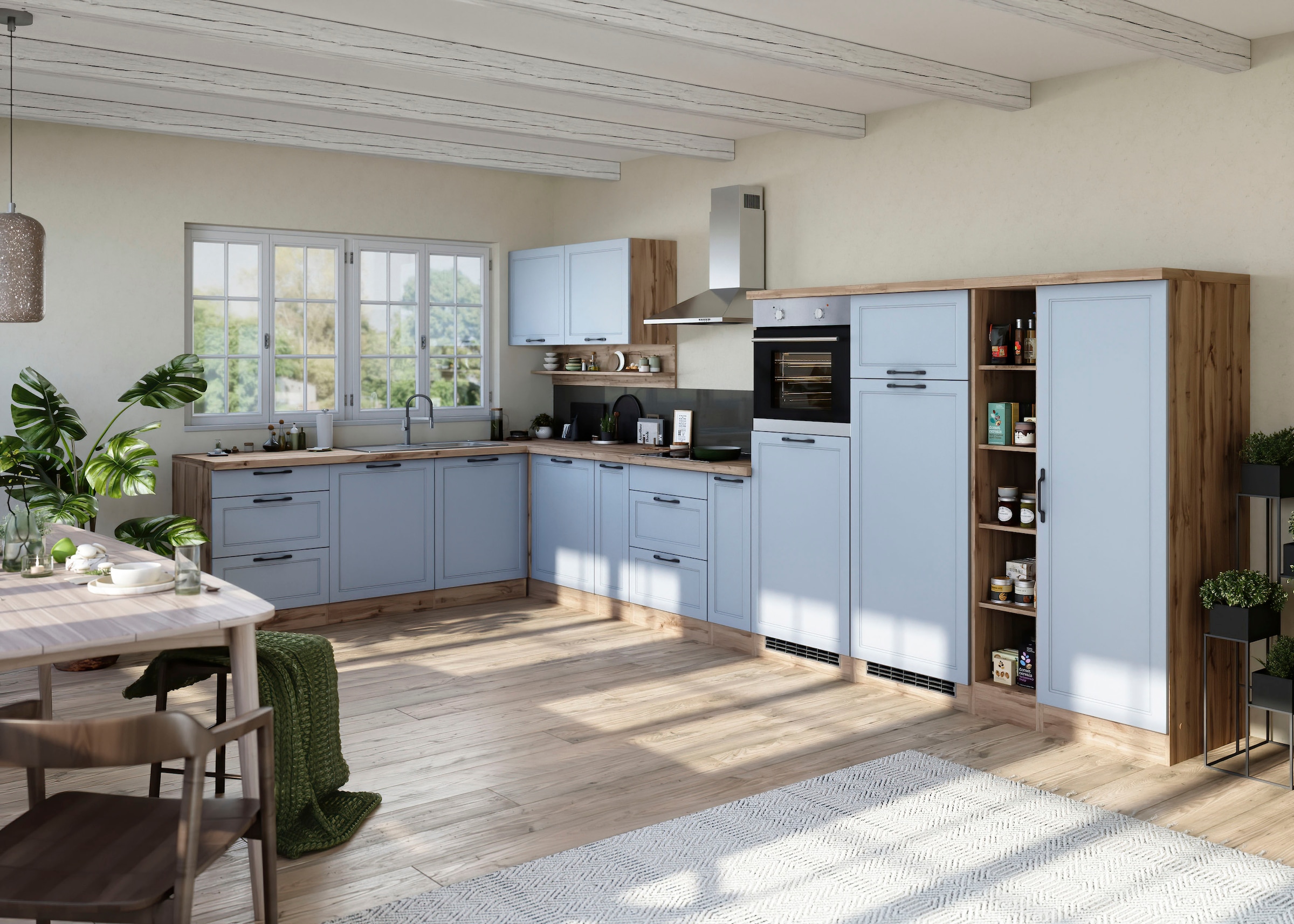 KOCHSTATION Winkelküche »KS-Lana« Stellbreite 240/440 cm, wahlweise mit E-Geräten