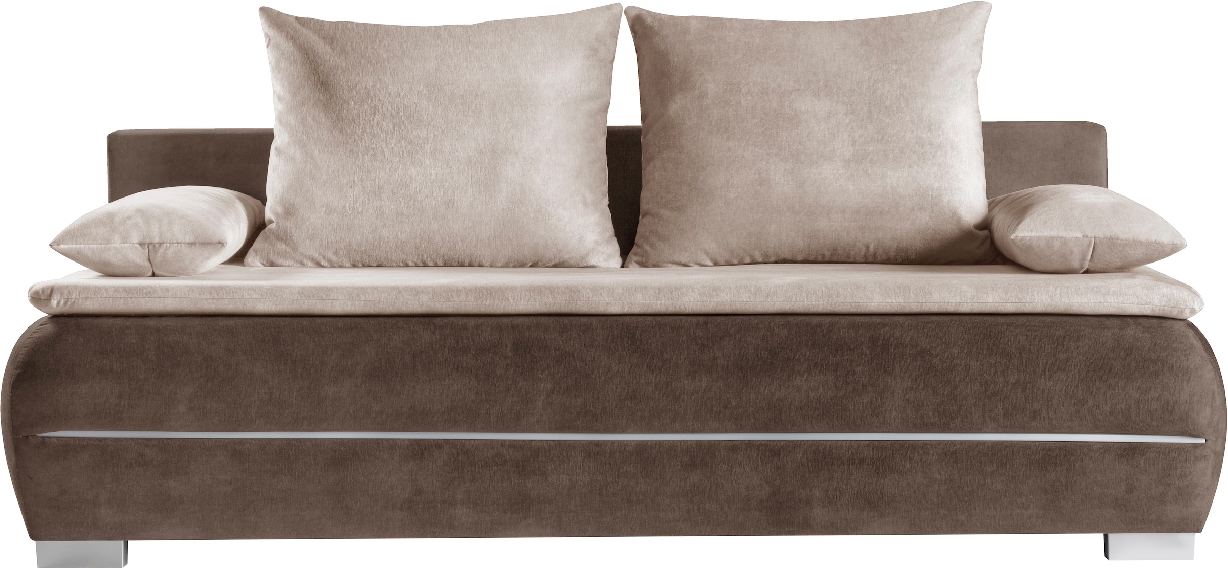 WERK2 Schlafsofa »Tekla LED, Bettcouch Breite 206cm, Liegefläche 200/140cm,«, 2-Sitzer Schlafcouch mit Bettkasten & stylischer RGB-LED-Beleuchtung