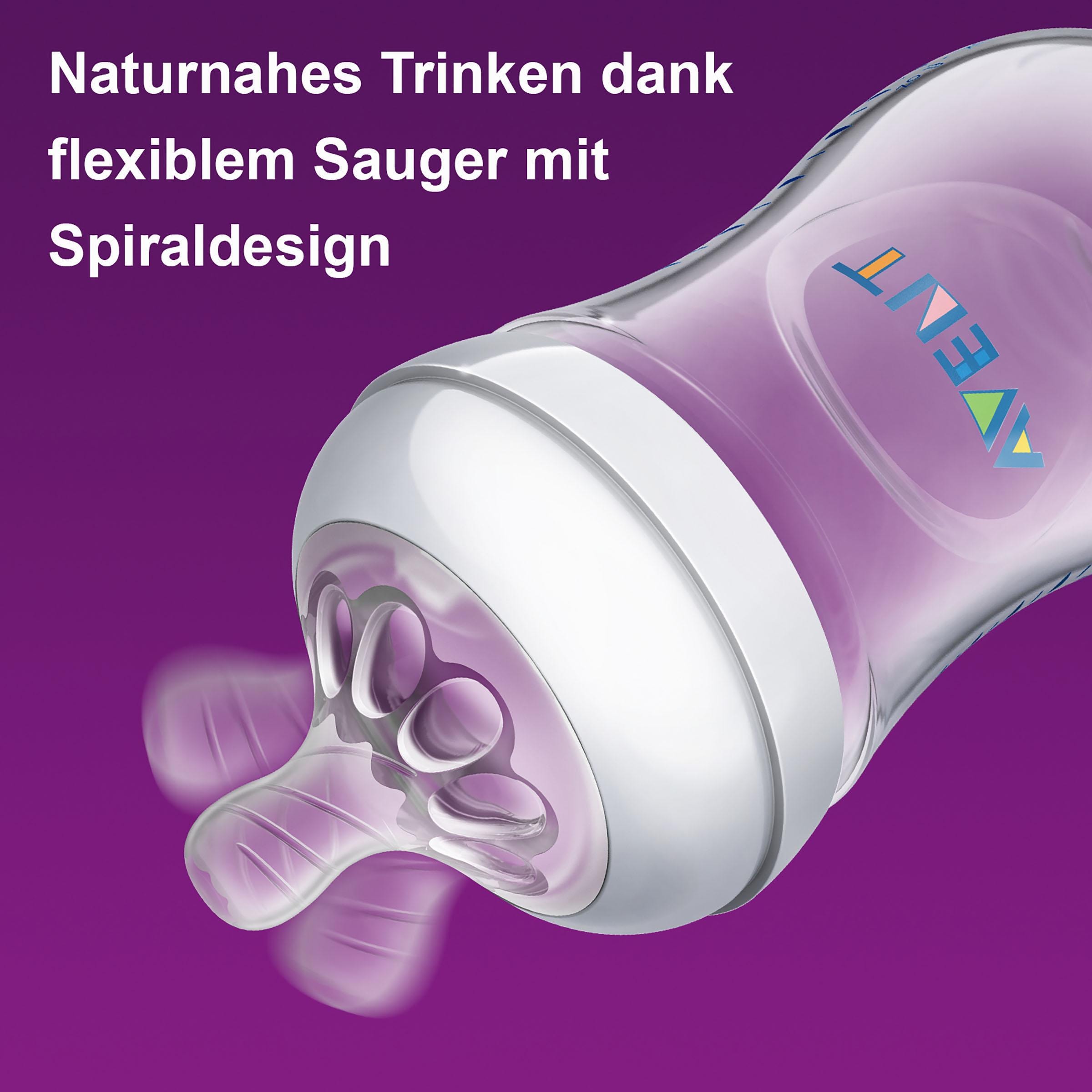 Philips AVENT Babyflasche »Natural Flasche SCF033/27«, (2er-Pack), Anti-Kolik-System
