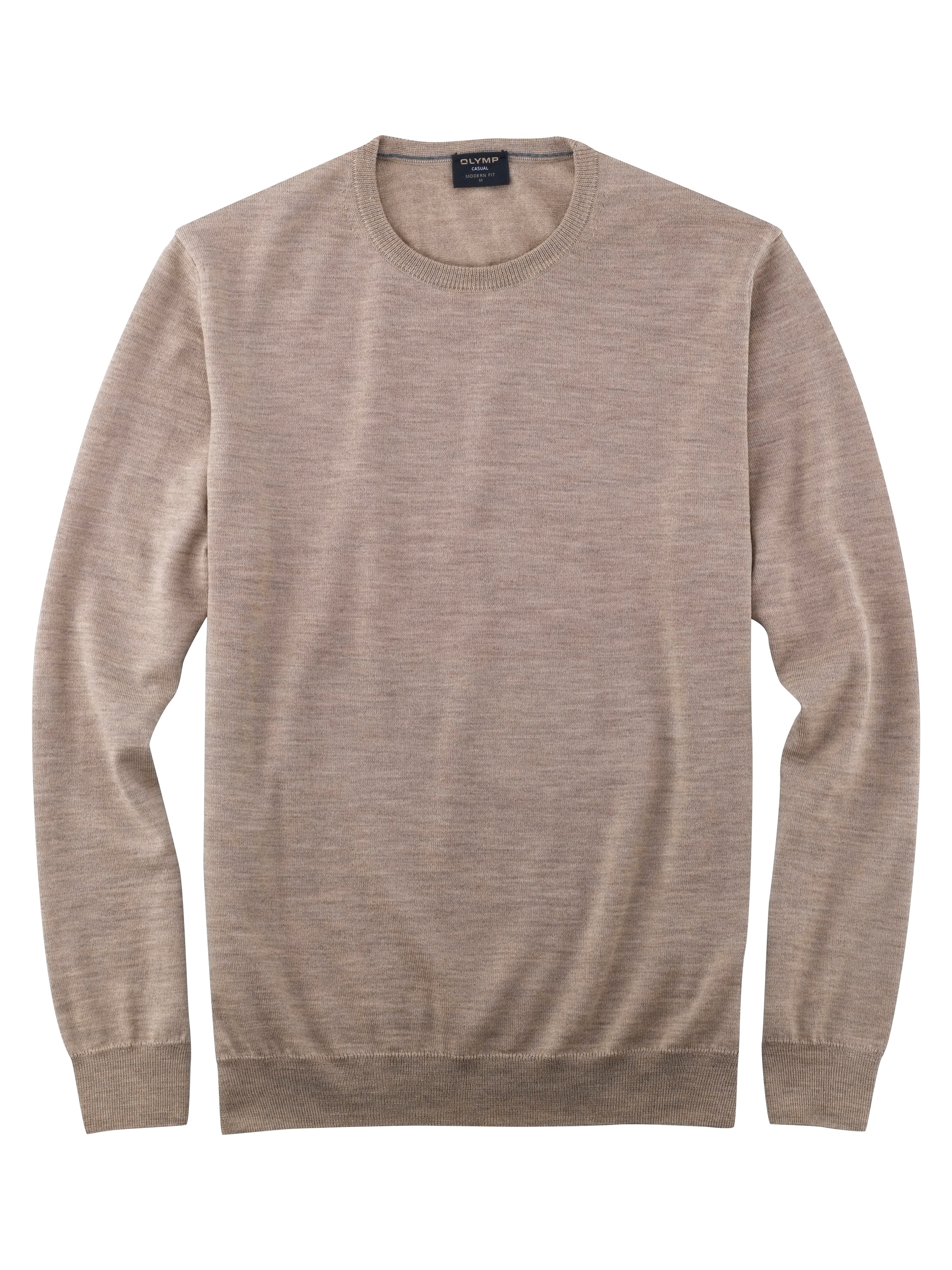 OLYMP Rundhalspullover »OLYMP Strick Casual«, moderner Strickpullover