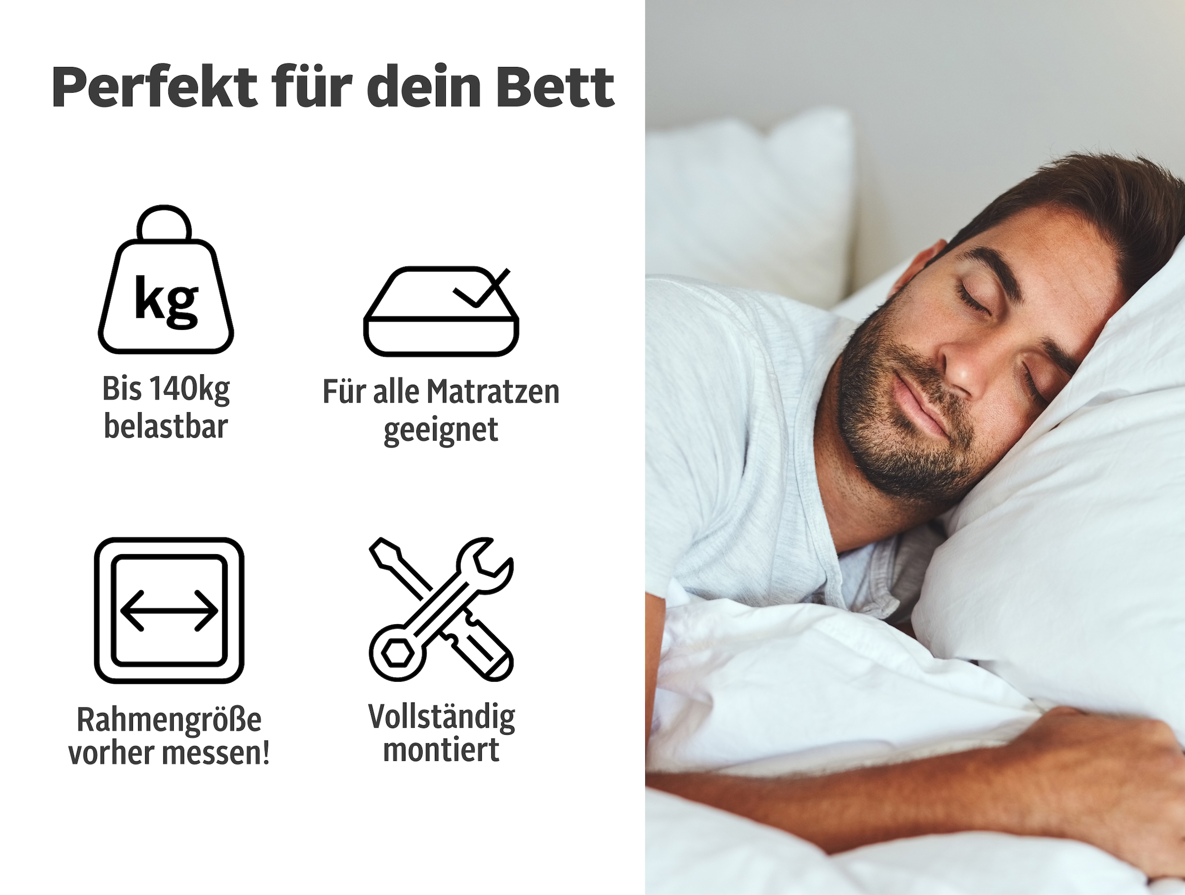 Älgdröm Lattenrost »Tronfjell, 90x200, 140x200 cm und weiteren Größen« Lattenrost für alle Matratzen, langlebig, ergonomisch, 7-Zonen