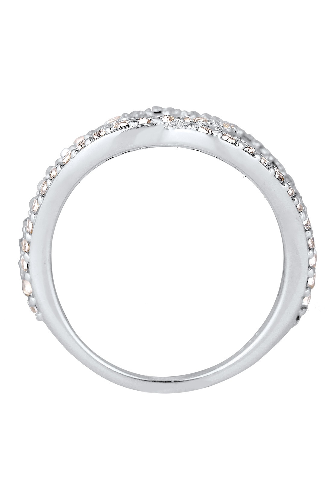 Elli Silberring »Ring Love Knots Kristalle 925 Silber«