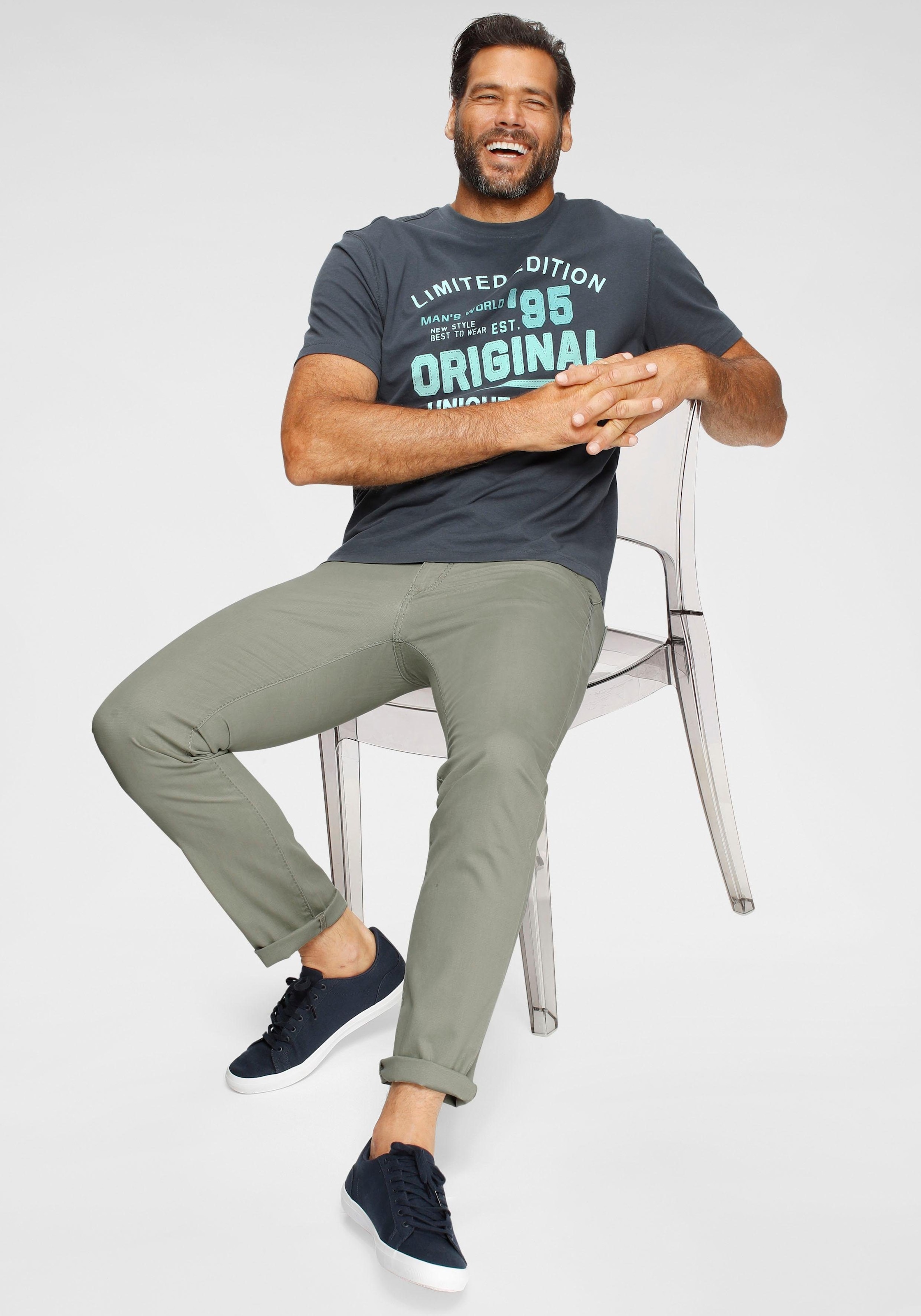 Man's World T-Shirt, Kurzarm, für die Freizeit, aus Baumwolle
