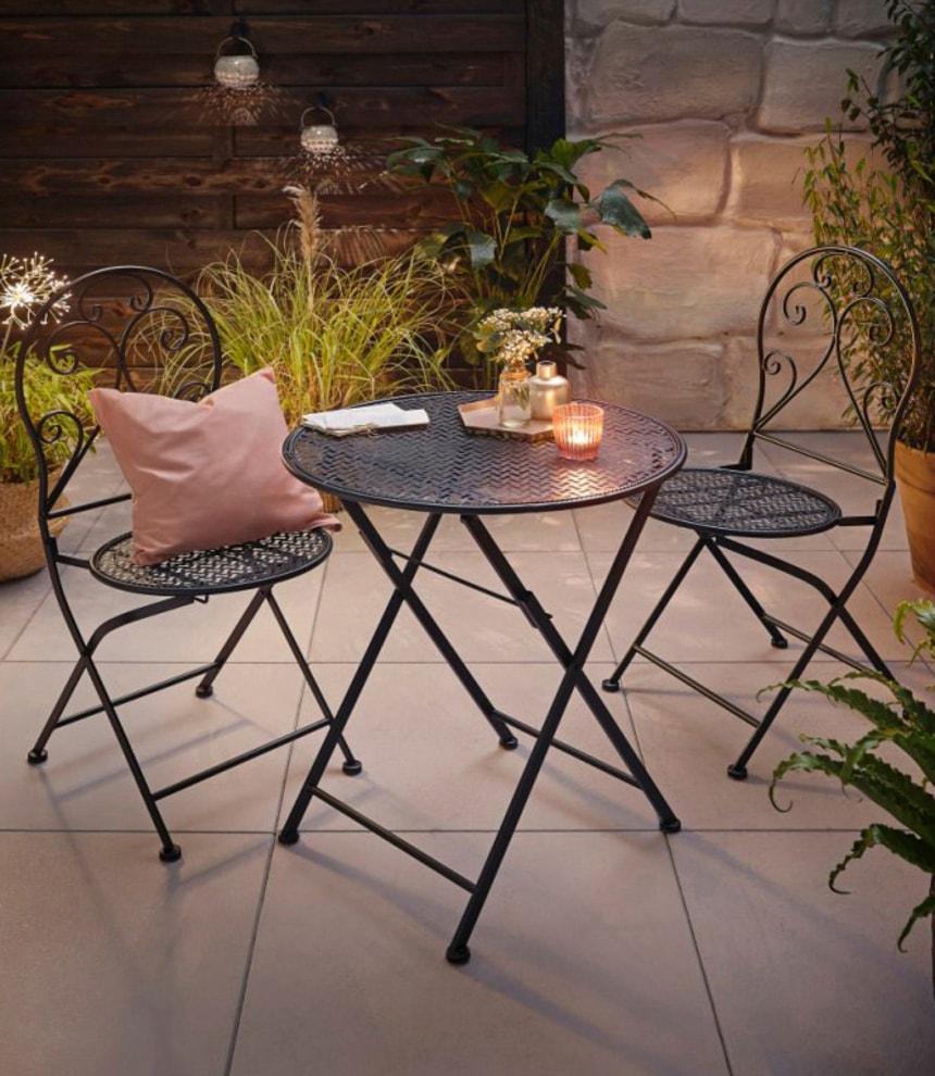 my Flair Gartenlounge-Set, (3 tlg.), 2 Stühle, 1 Tisch