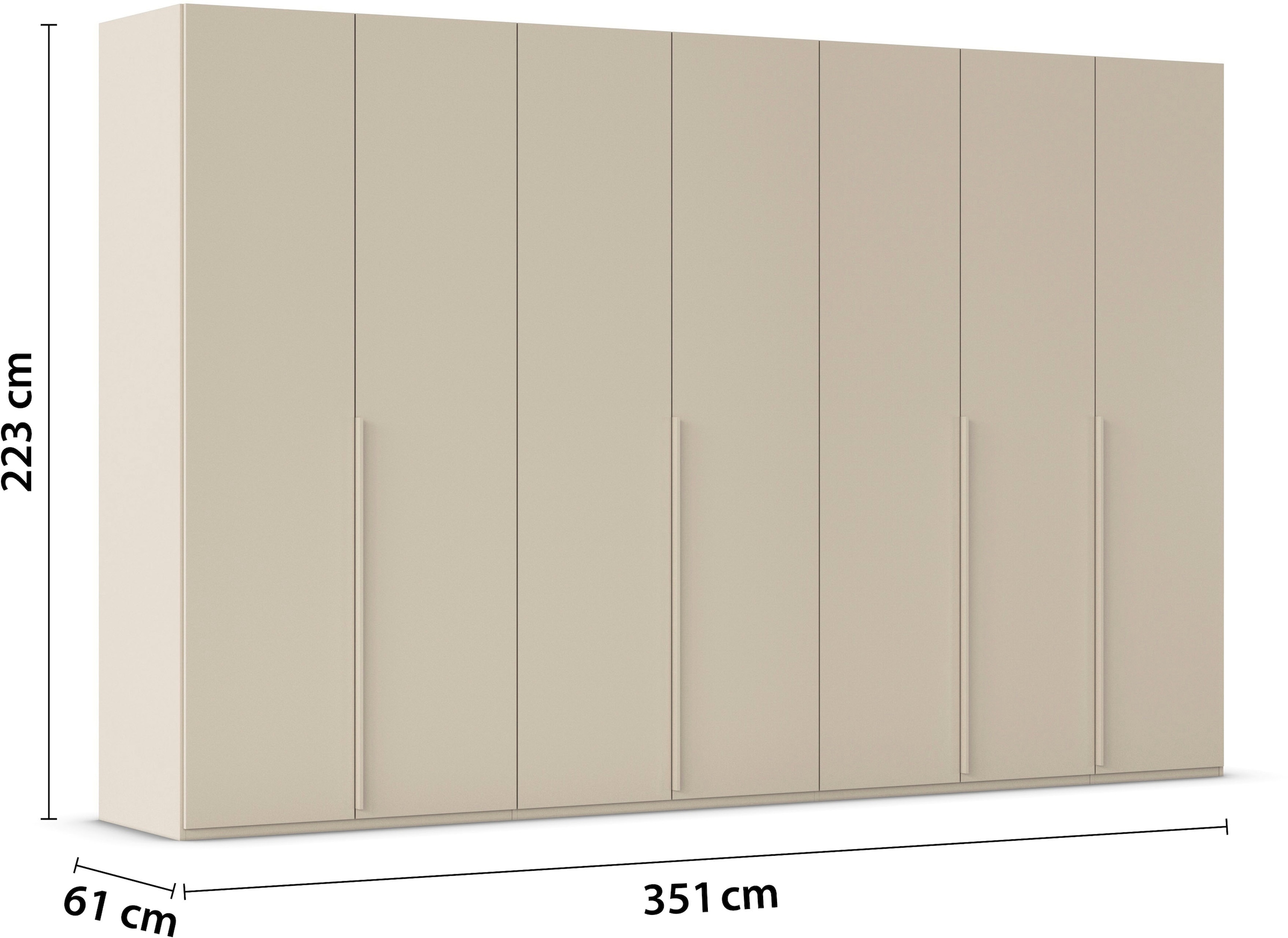 LeGer Home by Lena Gercke Kleiderschrank »Schrank Garderobe Ankleide Schlafzimmer Flur Serina«, (in 3 verschiedenen Ausstattungen BASIC/CLASSIC/PREMIUM), in 6 Breiten (101 - 401 cm) mit Front Glas oder Dekor MADE IN GERMANY