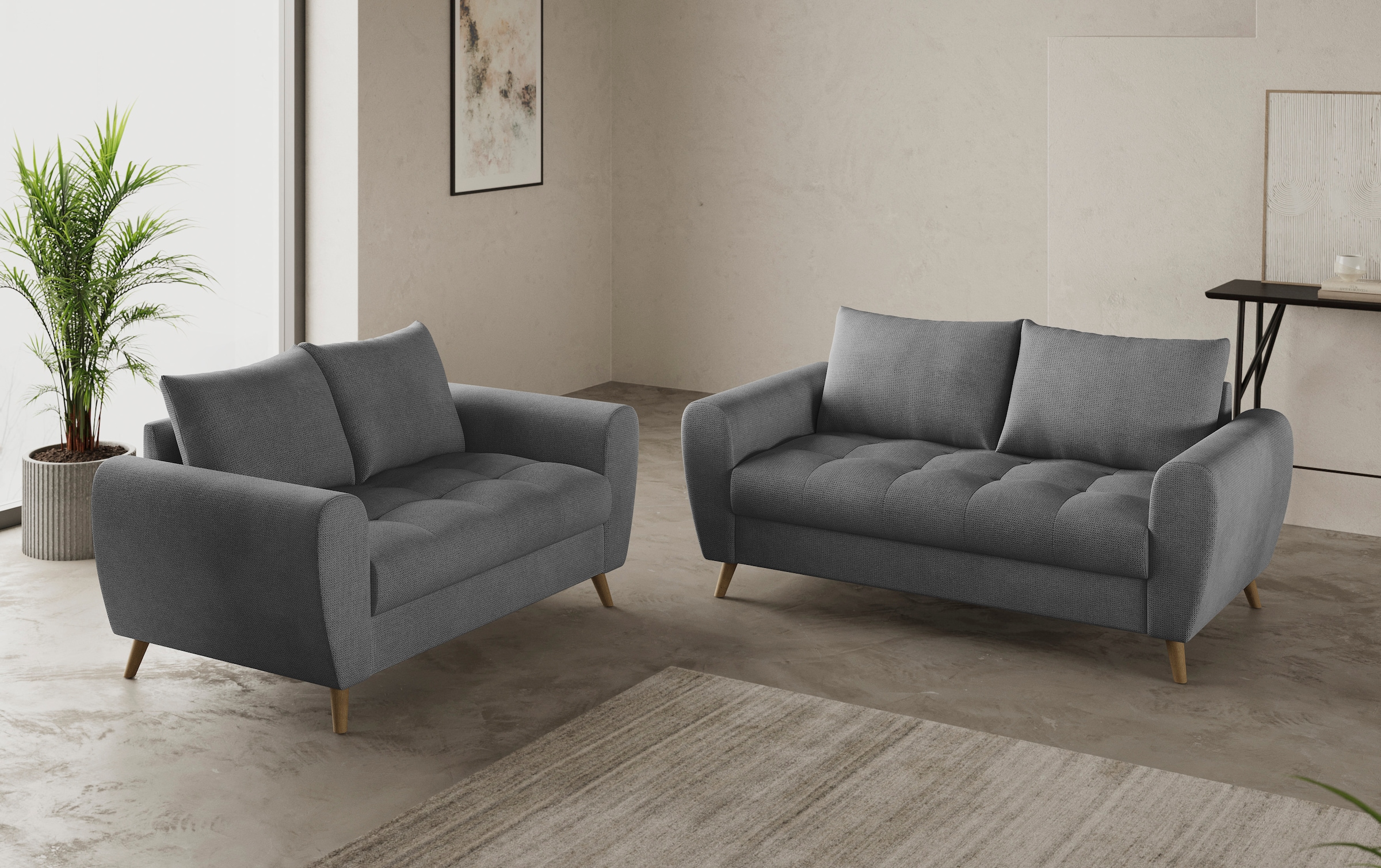 Mr. Couch 2-Sitzer »Blackburn II« Wahlweise mit Kaltschaumpolsterung bis 140 kg belastbar