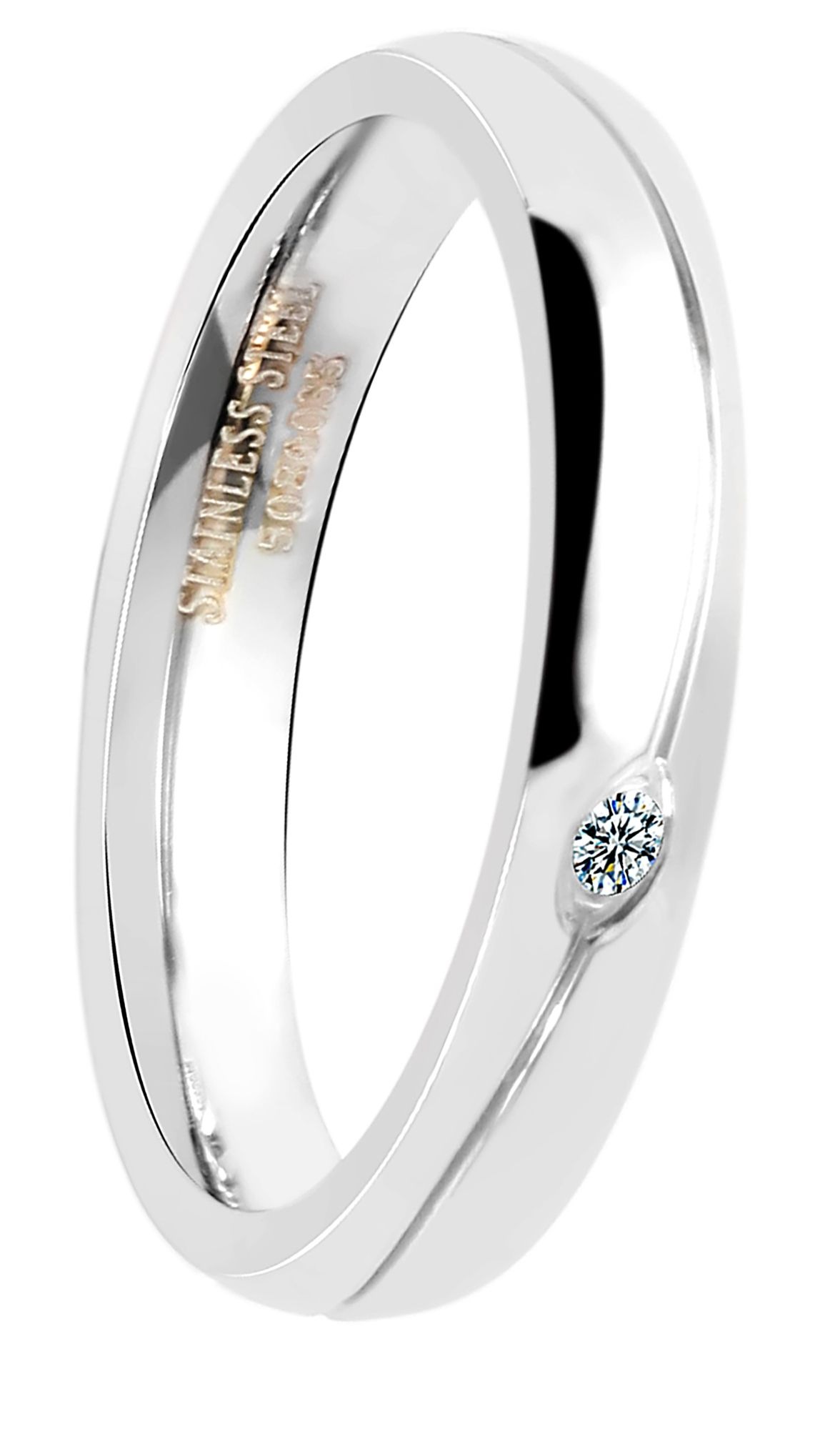 Adelia´s Fingerring »Damen Ring aus Edelstahl mit Strass Steinchen«