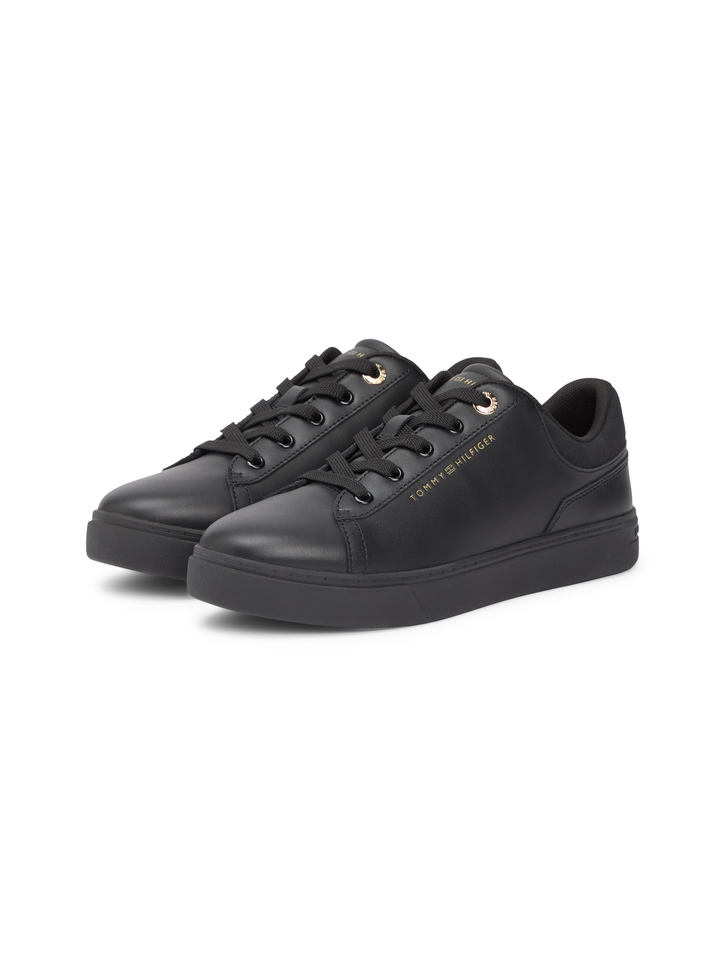 Tommy Hilfiger Plateausneaker »CASUAL CUPSOLE SNEAKER«  , Freizeitschuh, Halbschuh, Schnürschuh, Kontrastbesatz an der Ferse