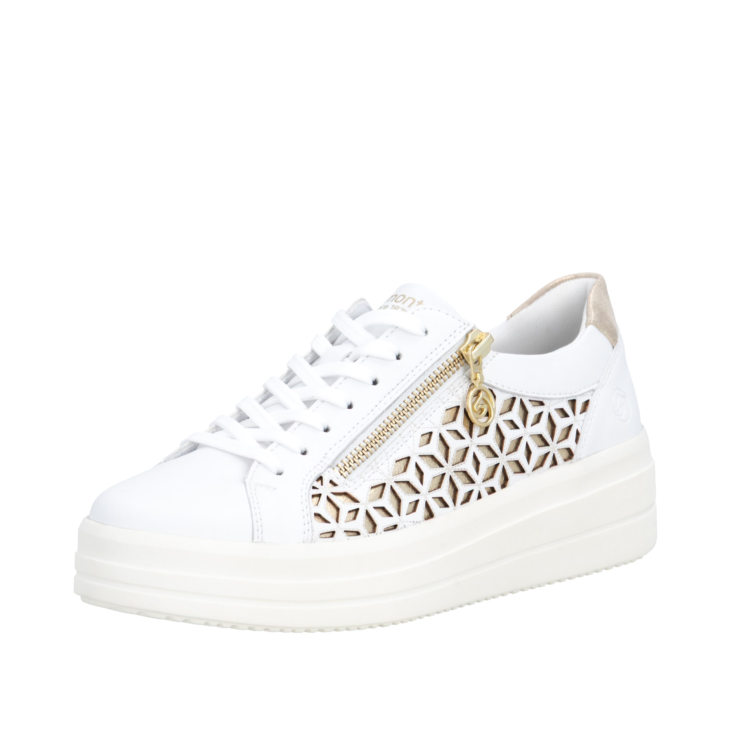 Remonte Plateausneaker  Halbschuh, Schnürschuh mit Perforation und seitlichem Reißverschluss