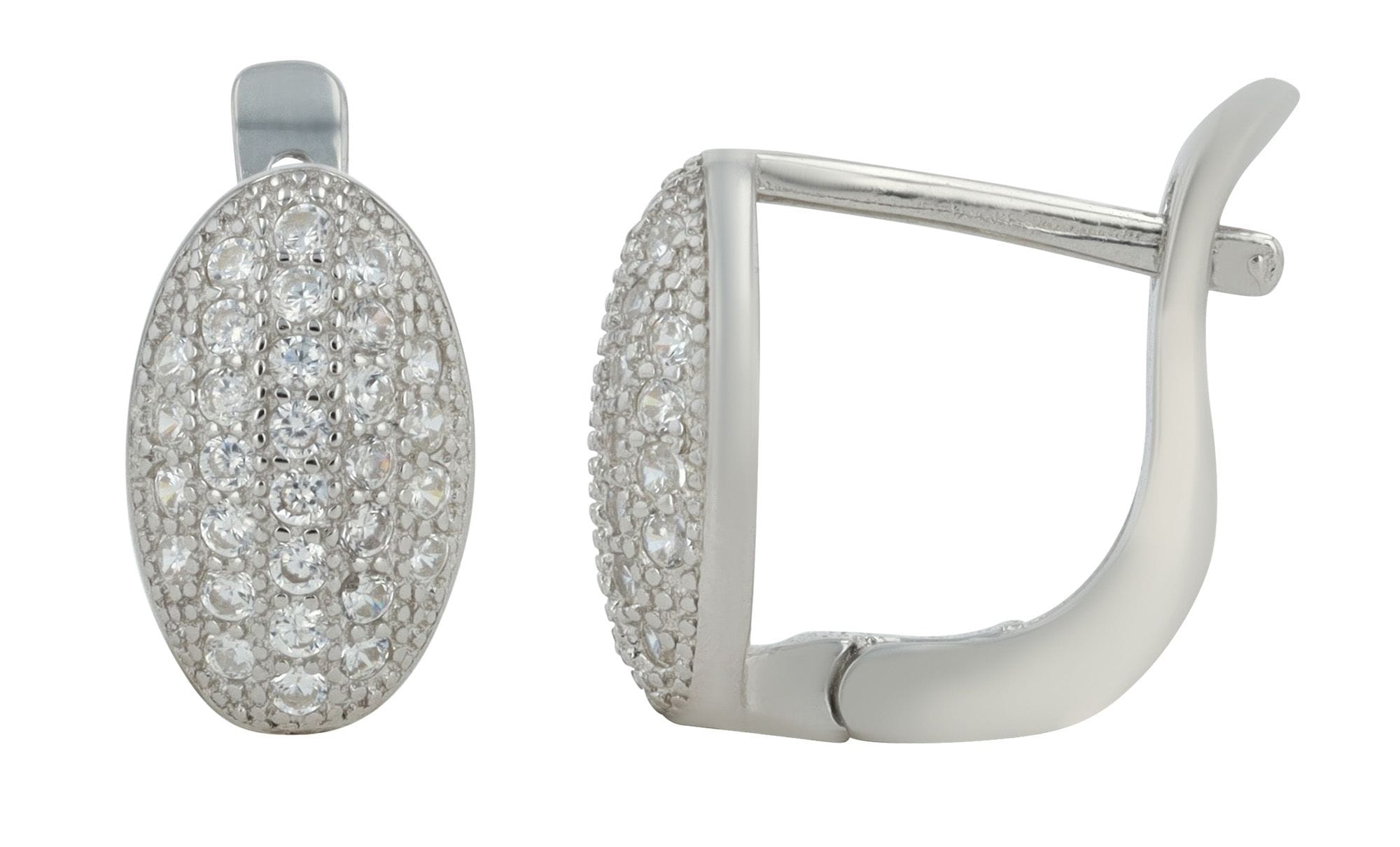 Adelia´s Paar Creolen »Damen Ohrringe ¿ Klappcreole aus 925 Silber«