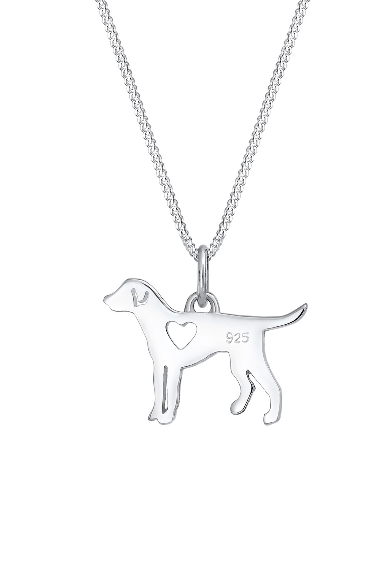 Elli Kette mit Anhänger »Halskette Hund Dog Herz 925 Sterling Silber«