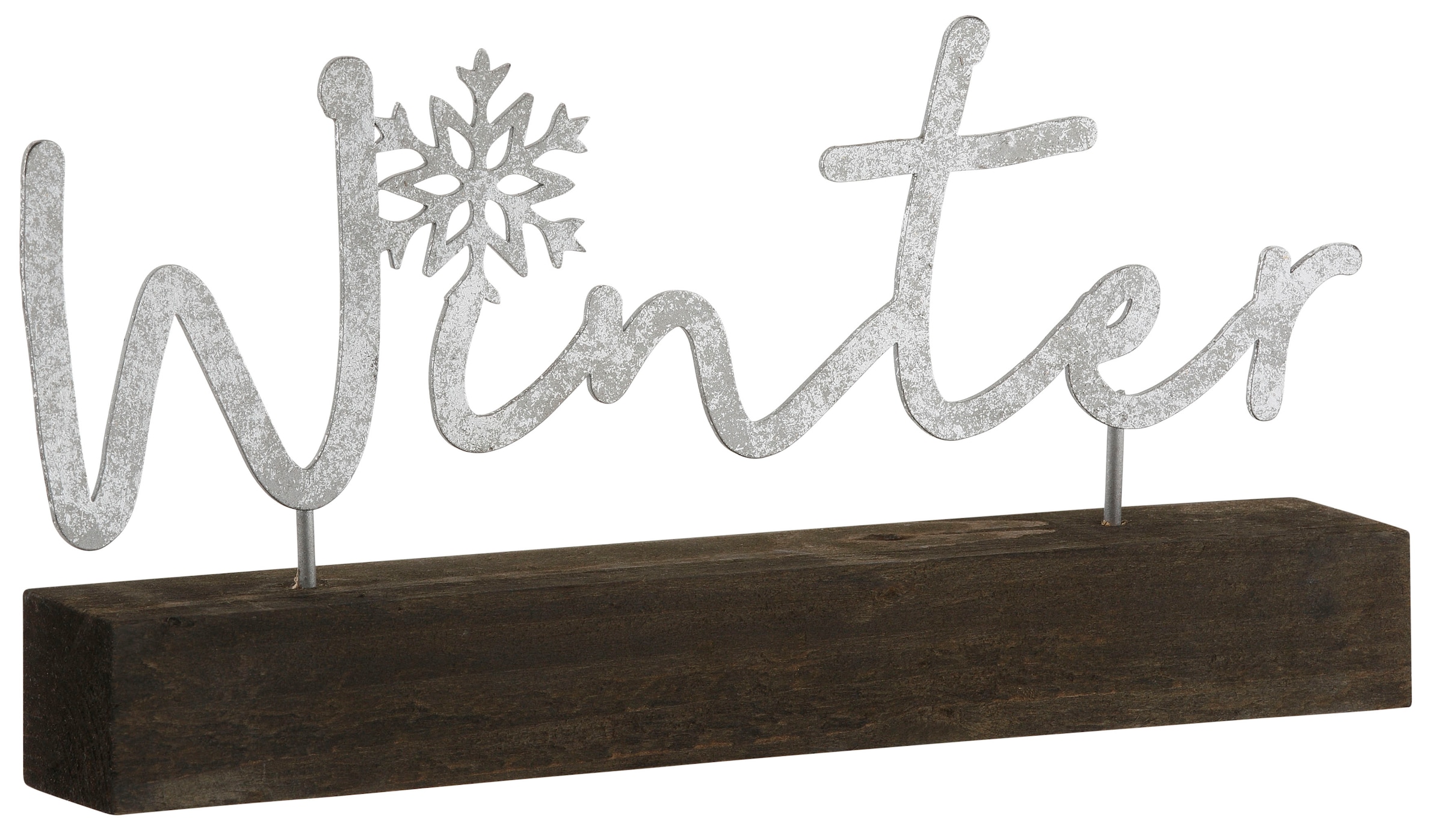RIFFELMACHER & WEINBERGER Deko-Schriftzug »Winter, Shop Länge Holz Weihnachtsdeko«, ca. Metall, und 29 cm im OTTO aus Online