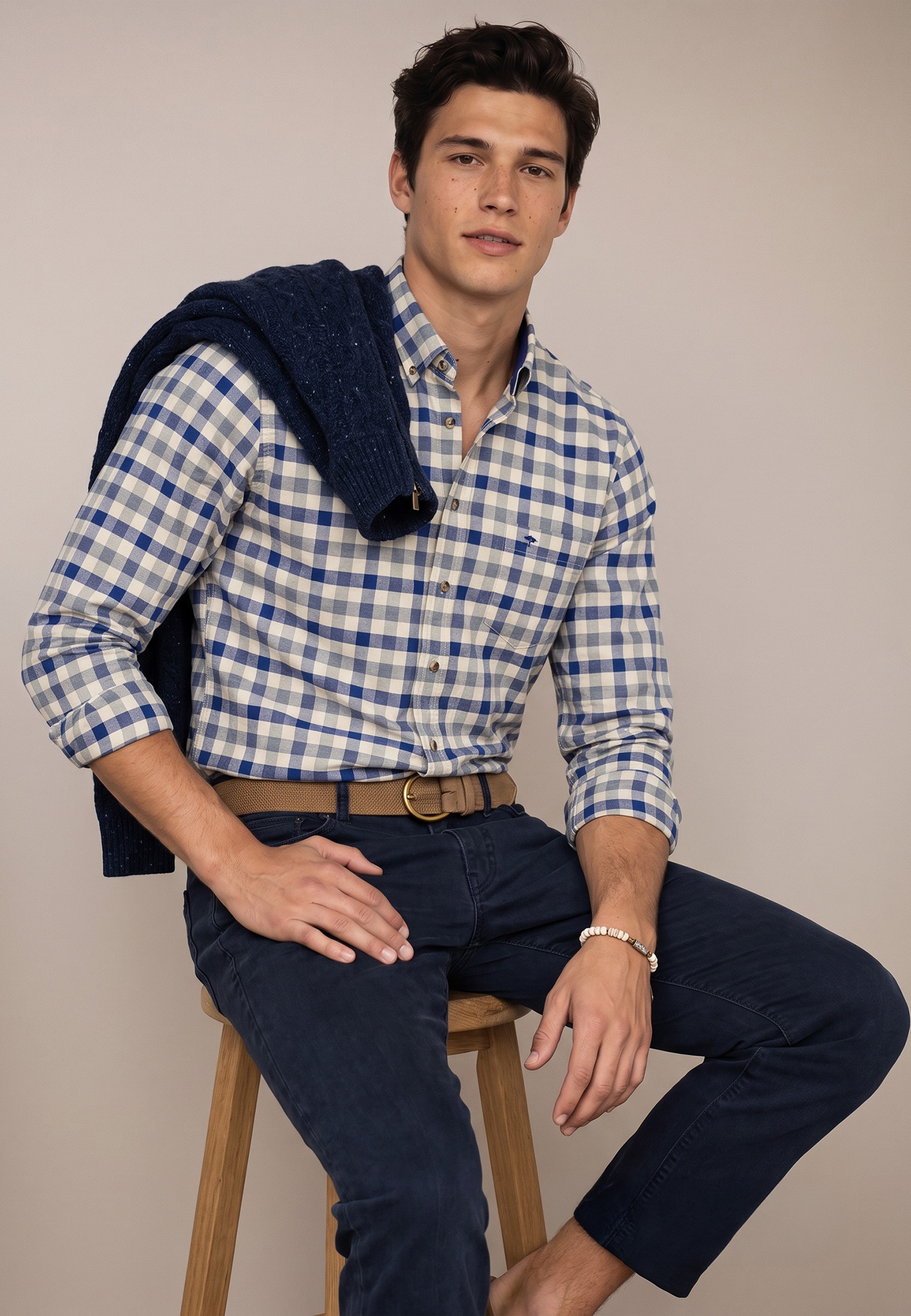 FYNCH-HATTON Karohemd mit Button-Down-Kragen