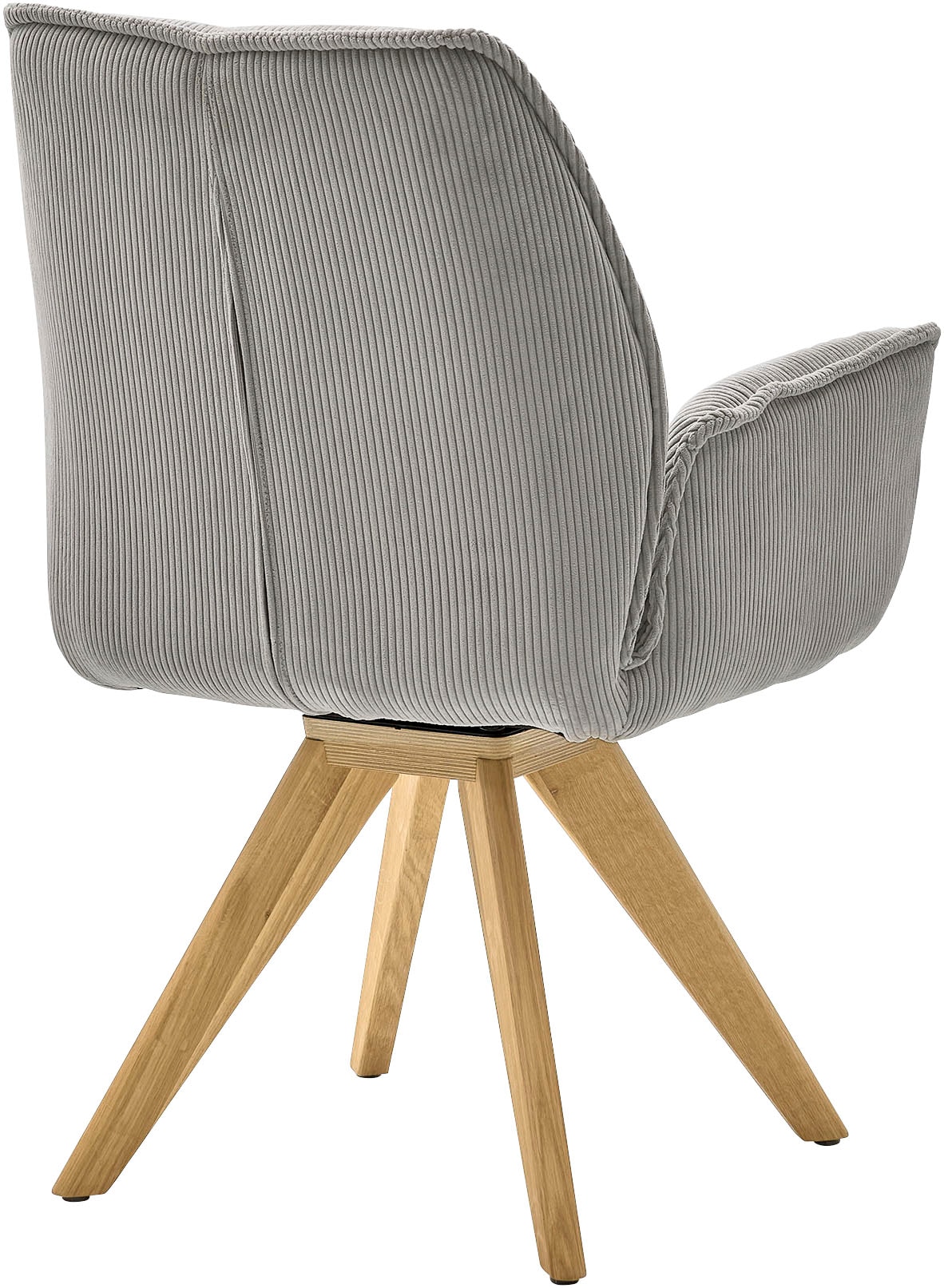 Musterring Esszimmerstuhl »Tiama«, (Set), 2 St., Cord, Stativgestell Eiche massiv, 180° drehbar, Stoff Cord oder Bouclé