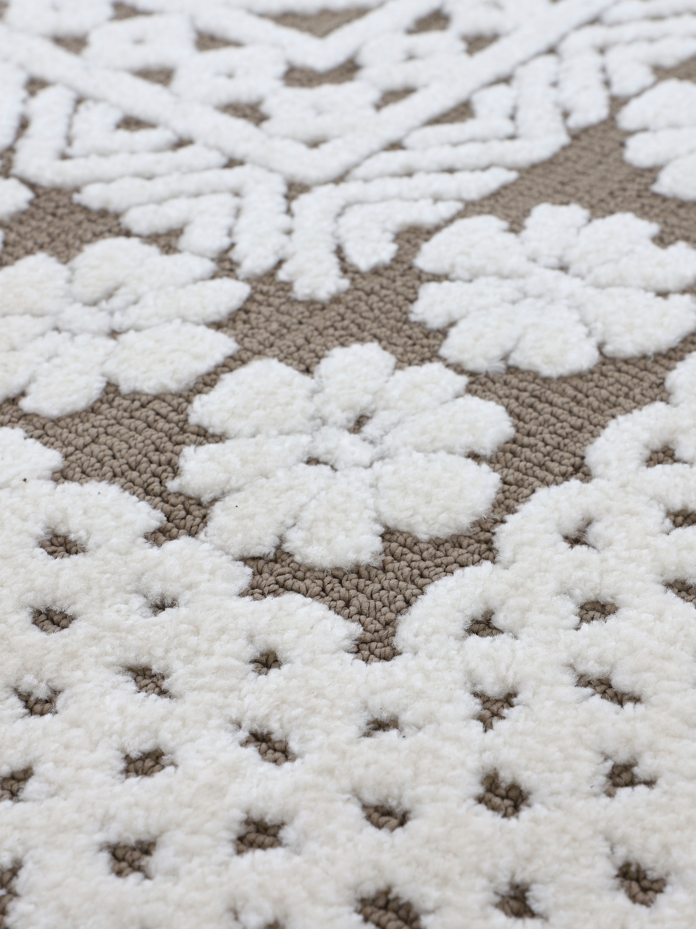 carpetfine Teppich »Holly 1«, rechteckig, OTTO Hoch-Tief bei Motiv, Wohnzimmer Blumen online Struktur