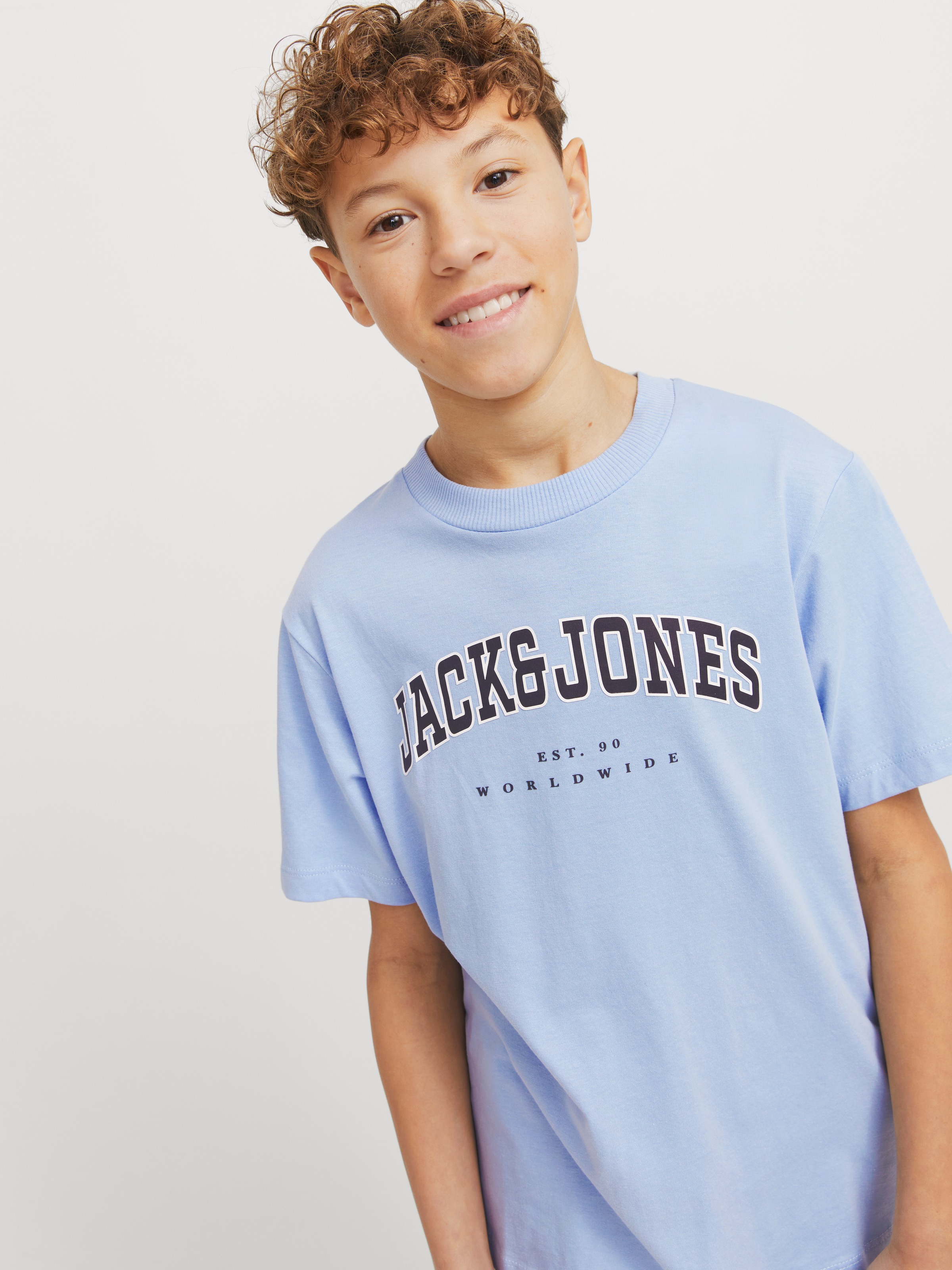 Jack & Jones Junior Rundhalsshirt »JJECALEB VARSITY TEE SS O-NECK NOOS JNR«