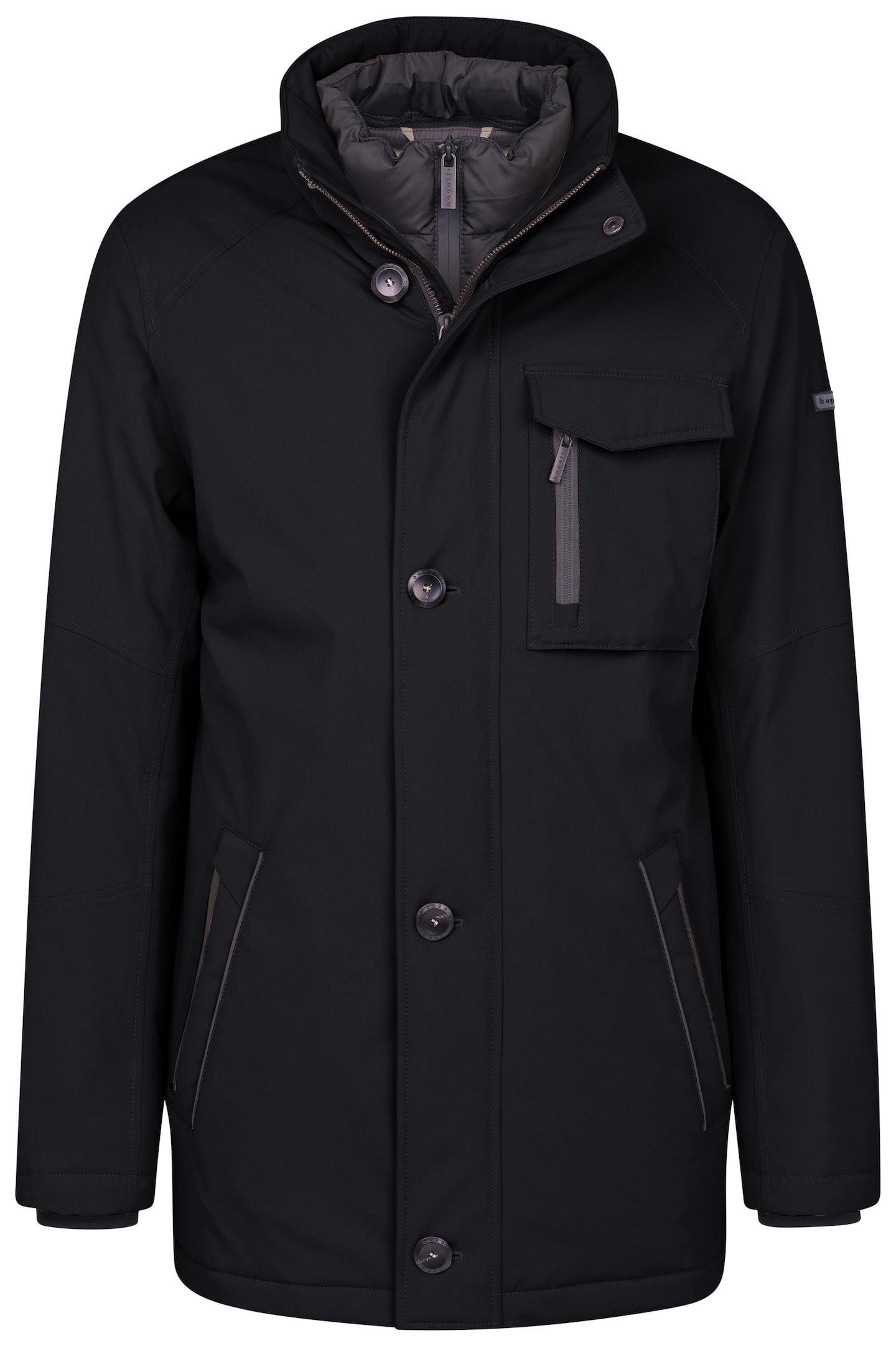 Bugatti Herren Langjacke mit Kapuze mit einrollbarer Kapuze in blau, Größe 58