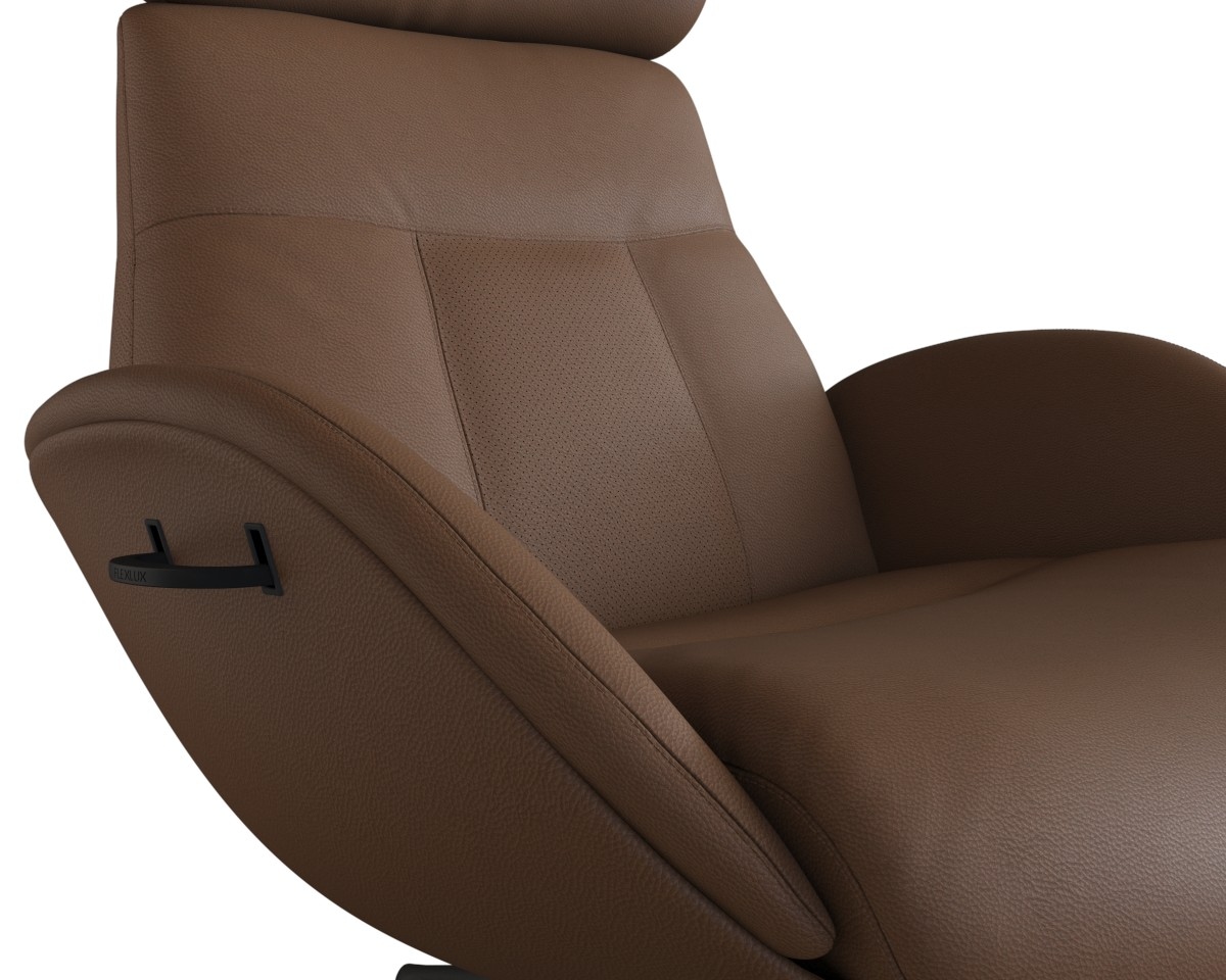 FLEXLUX Relaxsessel »Relaxchairs Elegant«, Premium Komfort, Rücken- & Kopfteilverstellung, drehbar, Fuß schwarz