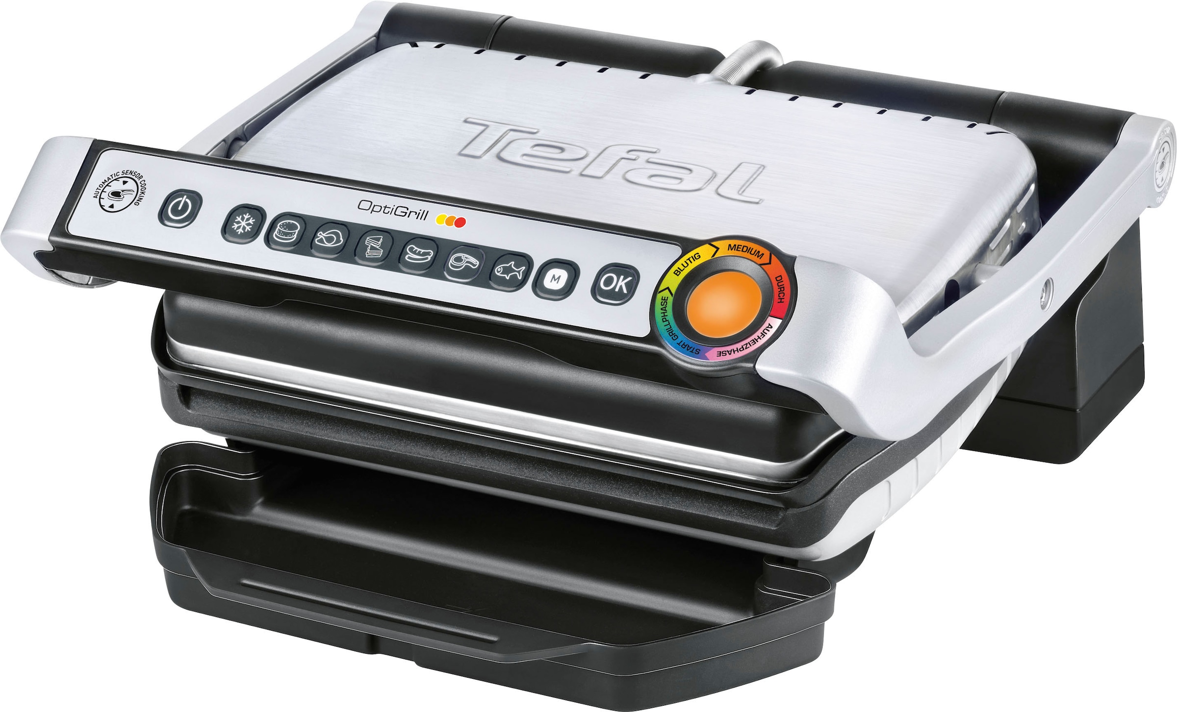 Tefal Kontaktgrill »Optigrill GC705D«, 2000 W, 6 Programme; passt Temperatur und Grillzyklus ans Grillgut an