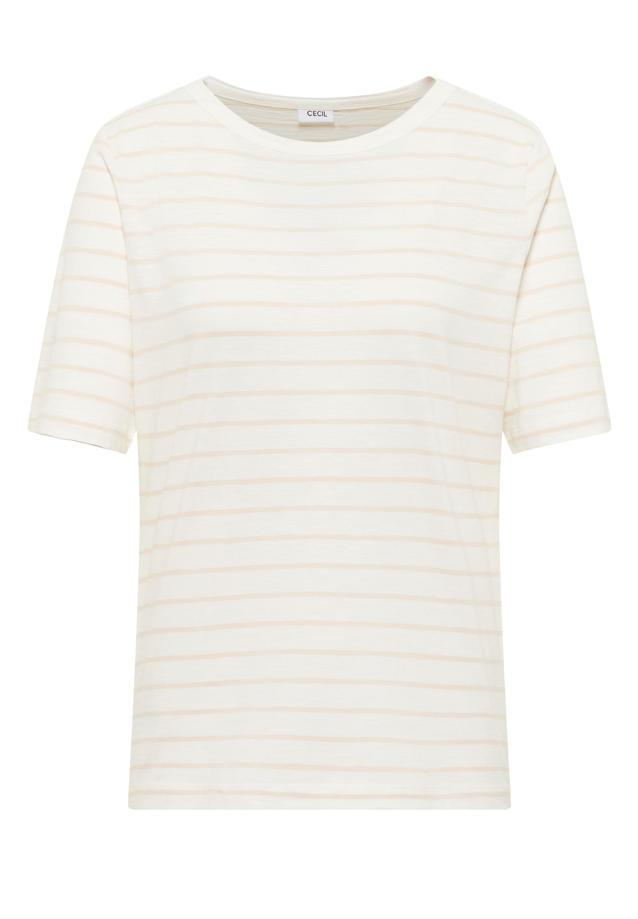 Cecil Rundhalsshirt Sommershirt im Streifen-Look