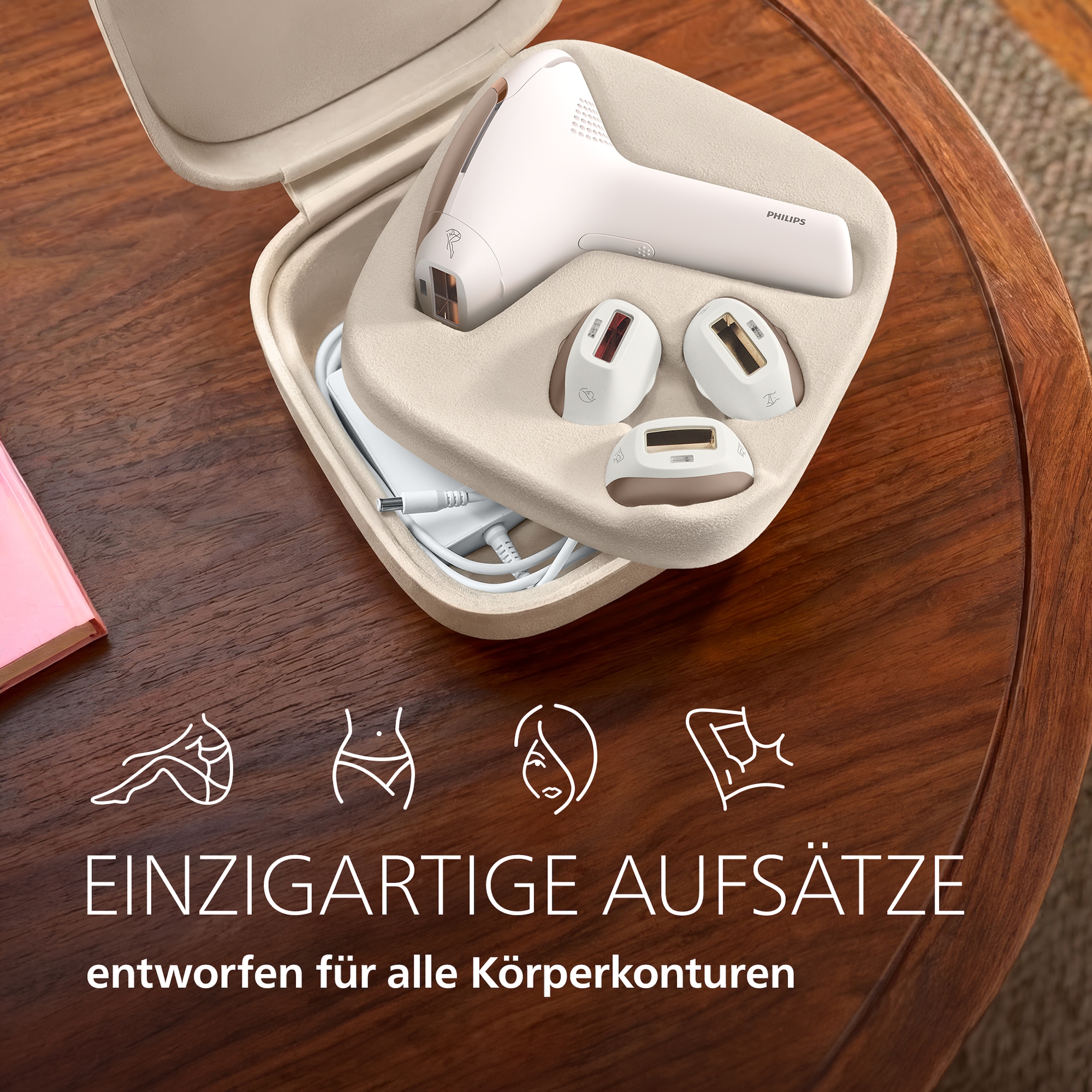 Philips IPL-Haarentferner »Philips Lumea Series 9000 BRI984/00, NEUHEIT« 4 Aufsätze (Achseln, Bikinizone, Körper, Gesicht)