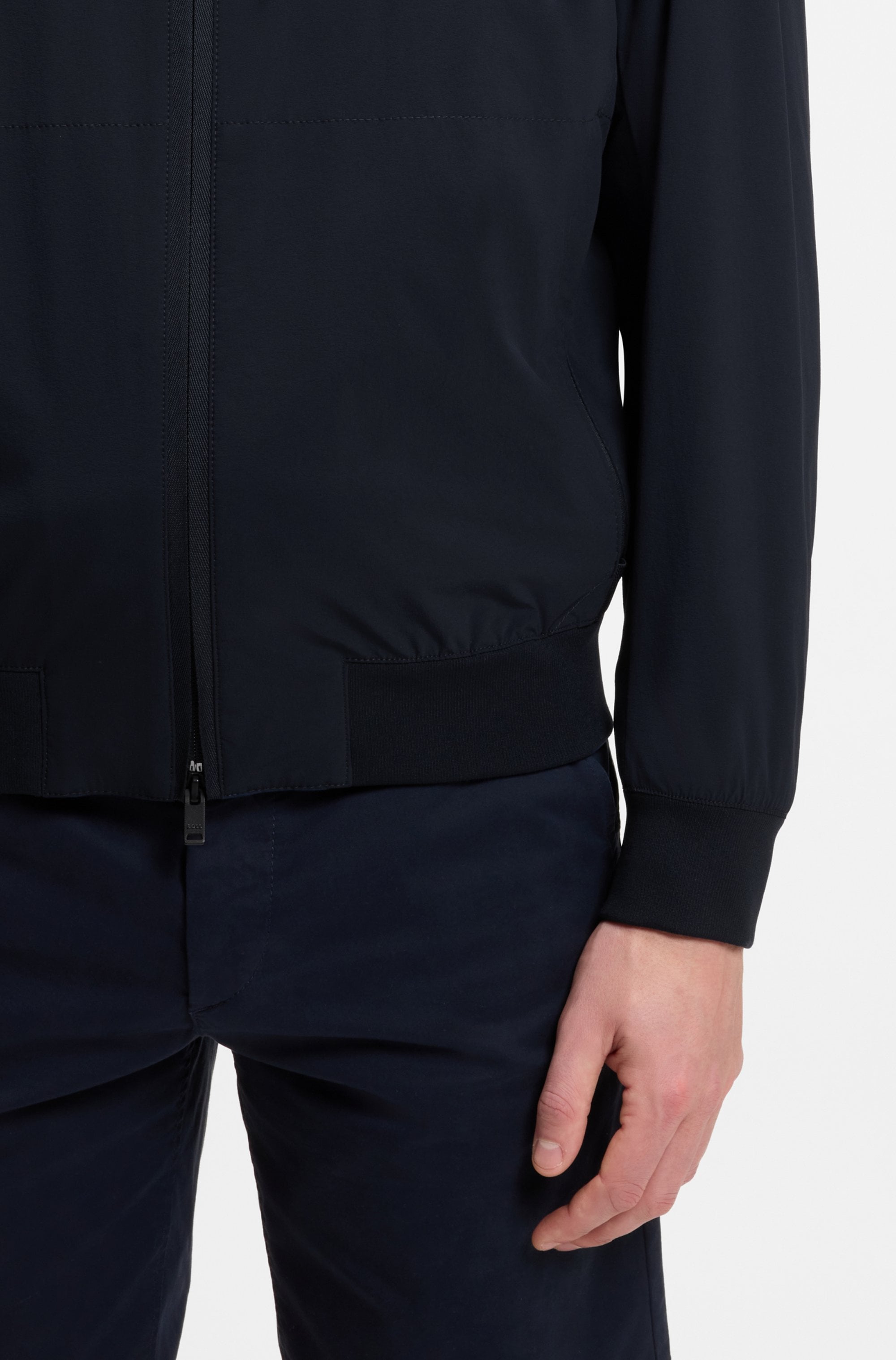 BOSS ORANGE Blouson »Osruf« Rippbündchen, Regular Fit, 2-wege-Reißverschluss