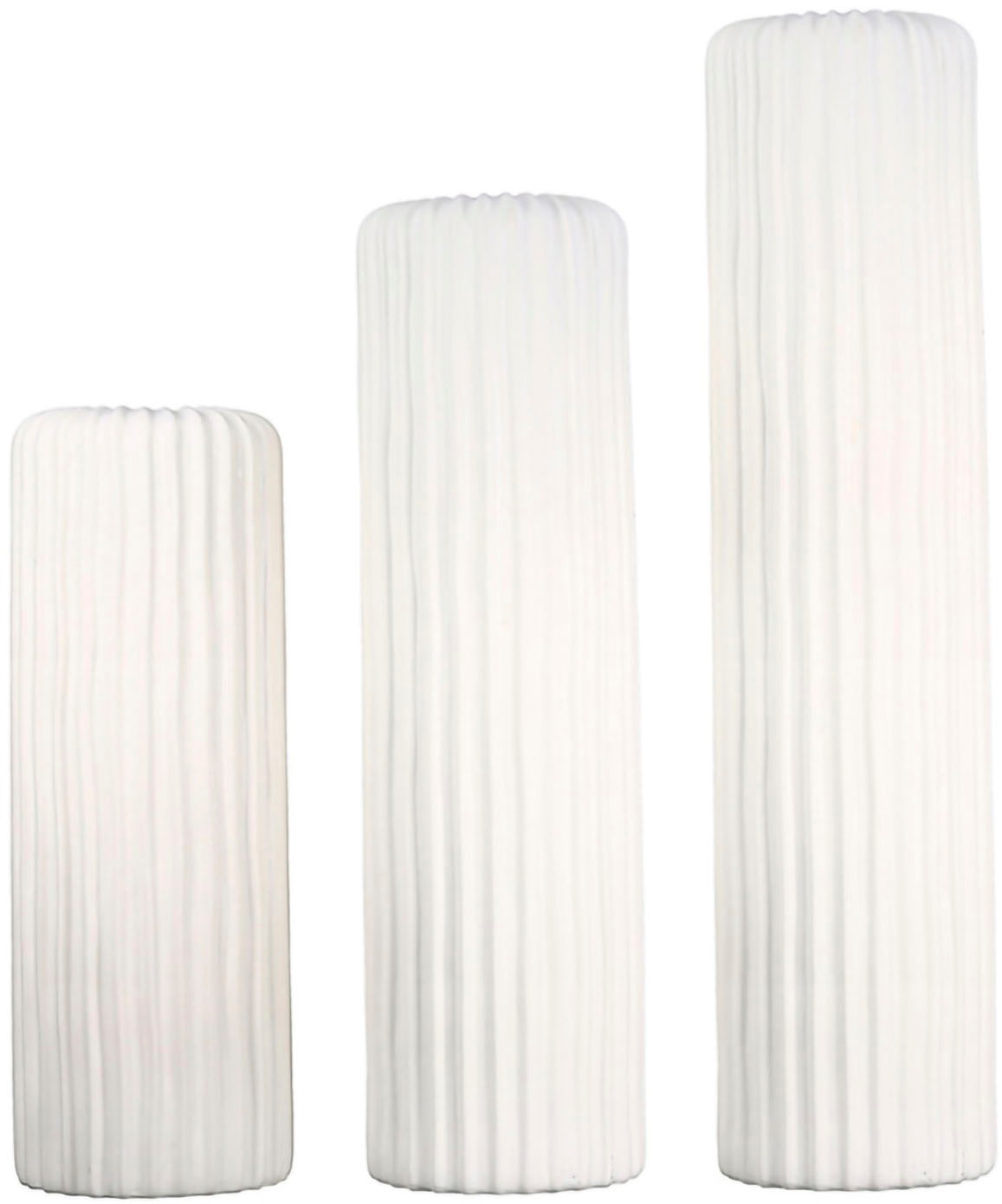 Casablanca by Gilde Bodenvase »Vase Fjord weiß H. 58 cm«, (1 St.)