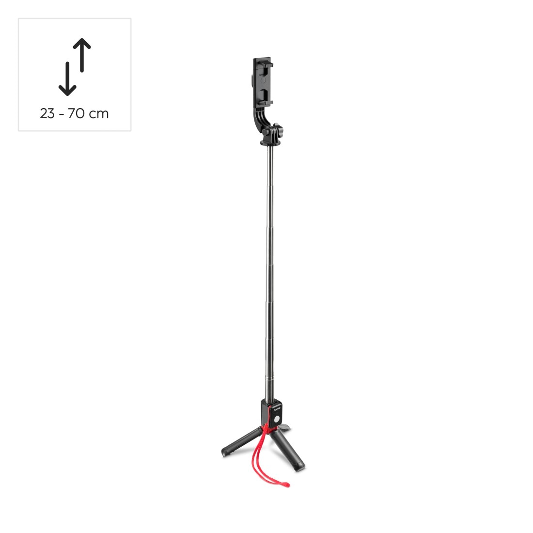 Hama Selfie-Stick »Handystativ höhenverstellbar 23 bis 70 cm,« 2 in 1, Stativ und Selfiestick