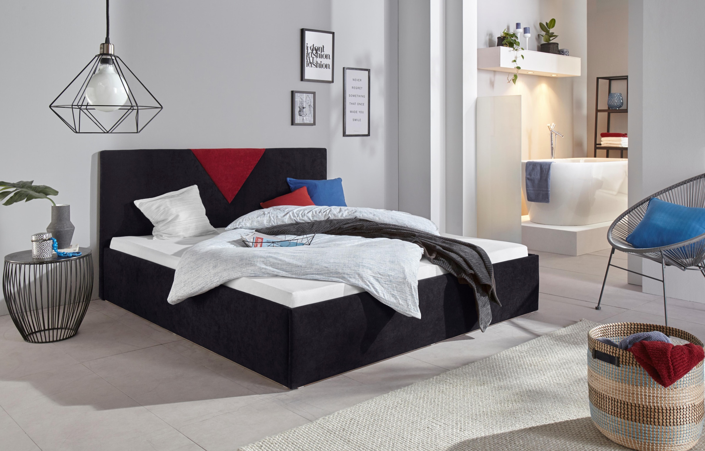 online Westfalia Ausführung kaufen bei Schlafkomfort Polsterbett »Malibu«, mit Bettkasten Matratze inkl.