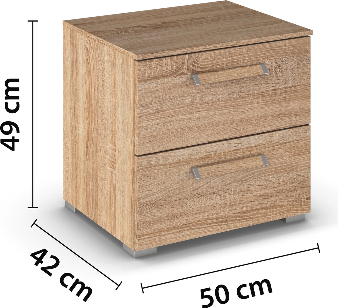 rauch Schlafzimmer-Set »Komplettschlafzimmer Schlafzimmer EVELYN«, (Set, 3 tlg.), Schrank und Bett in 2 Breiten, Nachttisch 2 Schubladen MADE IN GERMANY