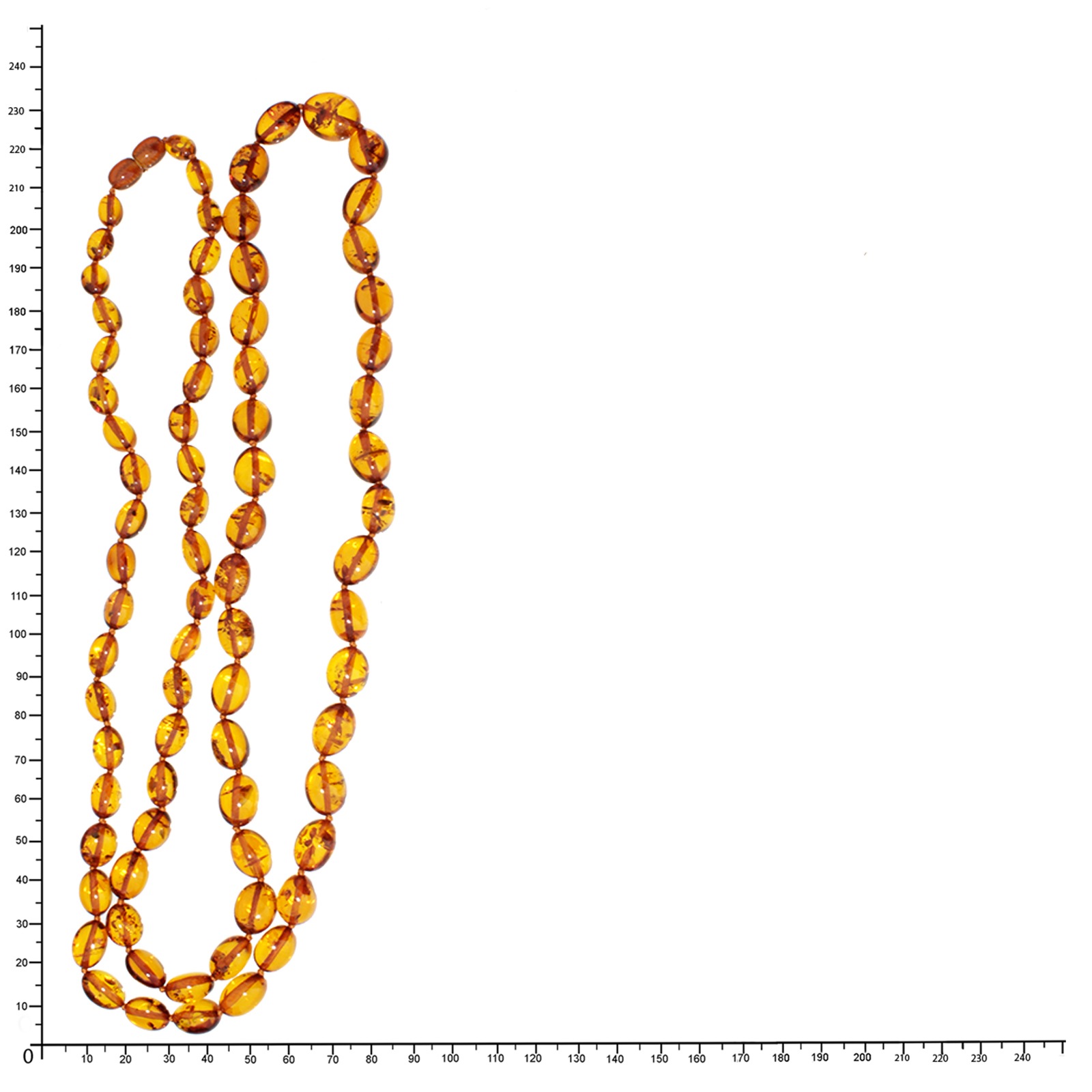 OSTSEE-SCHMUCK Kette ohne Anhänger »- Olive XXL-100 cm- - Bernstein -,«