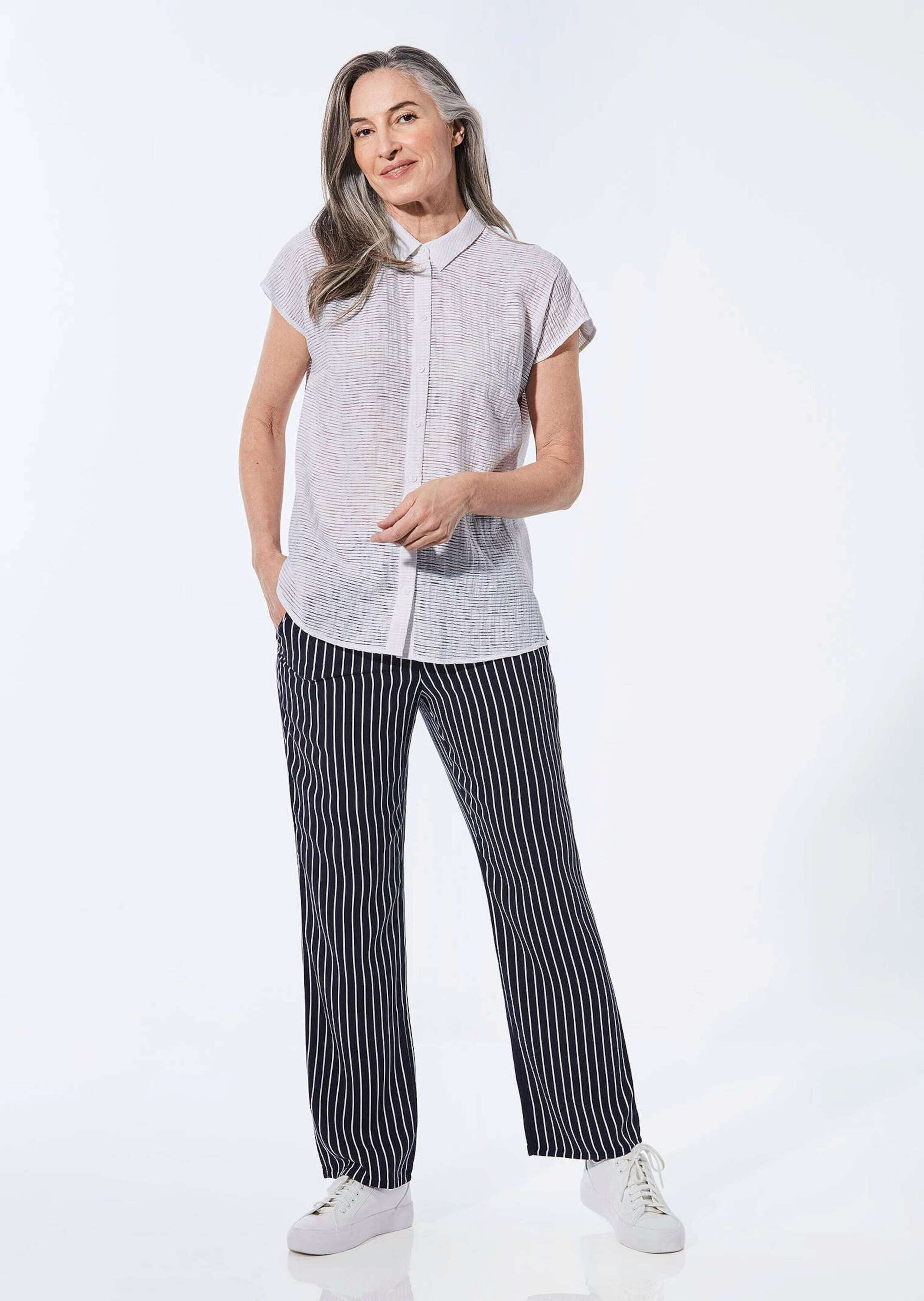 GOLDNER Hemdbluse »Ausbrenner Bluse«