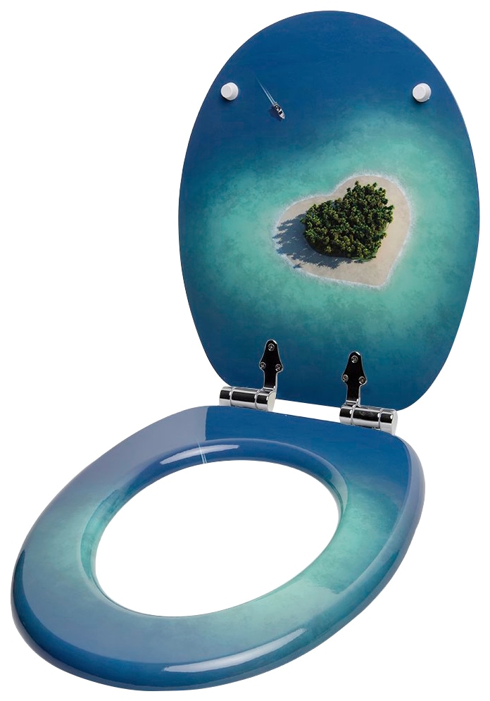 Sanilo Badaccessoire-Set »Dream Island«, (Komplett-Set, 3 tlg.), bestehend  aus WC-Sitz, Badteppich und Waschbeckenstöpsel kaufen bei OTTO