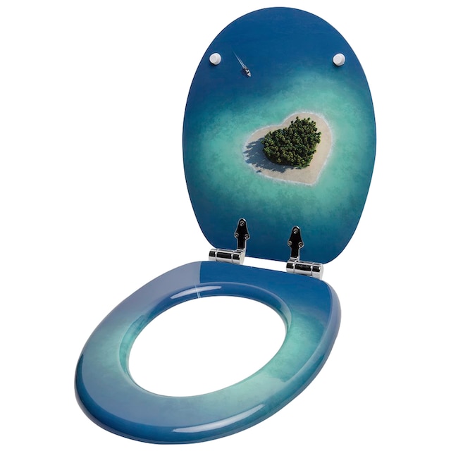 Sanilo Badaccessoire-Set »Dream Island«, (Komplett-Set, 3 tlg.), bestehend  aus WC-Sitz, Badteppich und Waschbeckenstöpsel kaufen bei OTTO