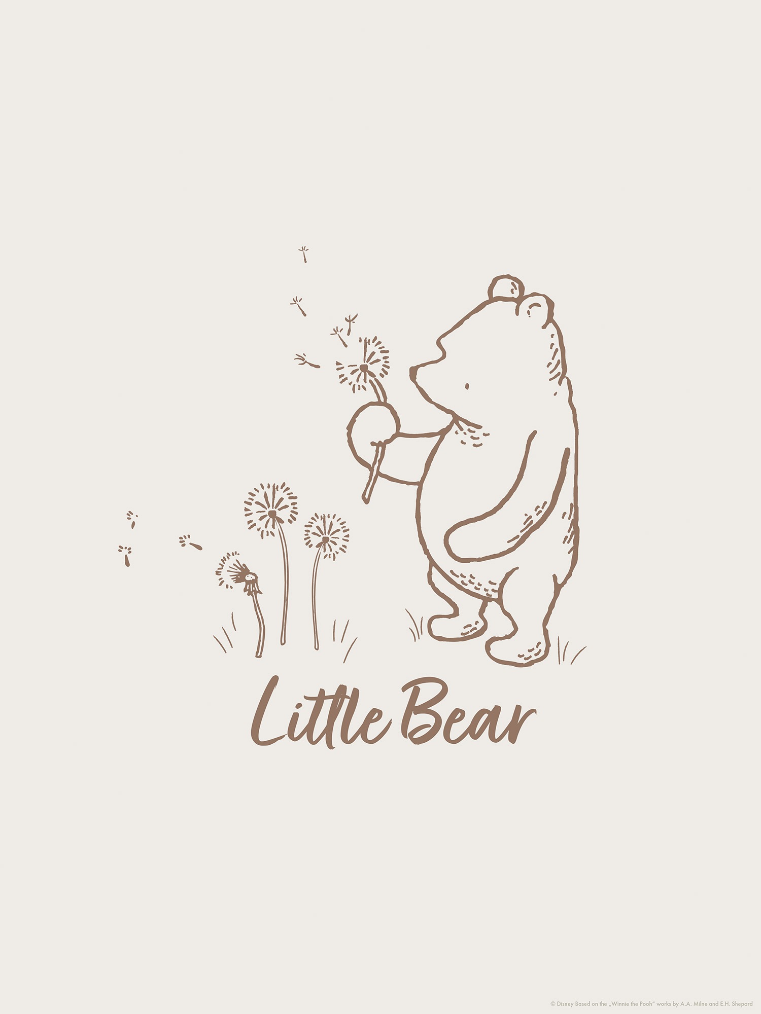 Komar Wandbild »Disney Winnie the Pooh Little Bear«, Disney, (Set, 1 St.), 30 x 40 cm (Breite x Höhe) - Kinderzimmer, Dekoration