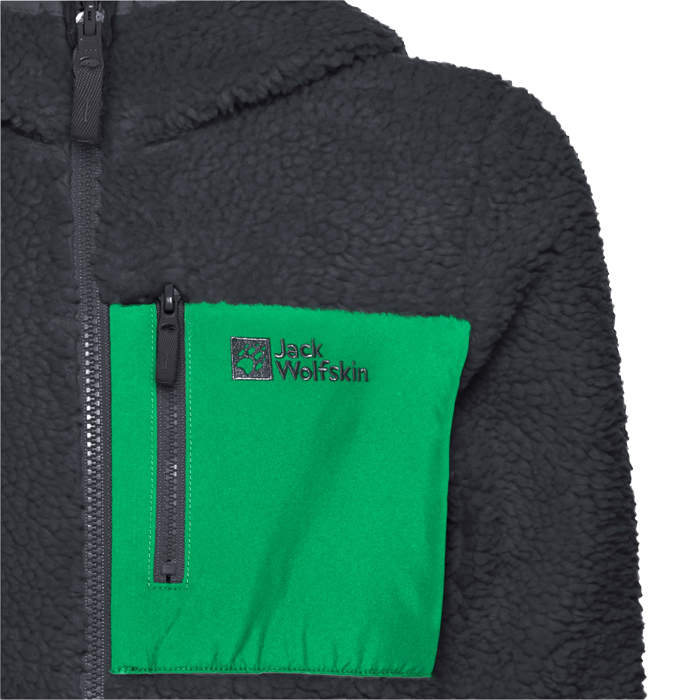 Jack Wolfskin Fleecejacke »ICE CURL HOOD JACKET K«, mit Kapuze, Wärmend, winddicht, Übergangsjacke