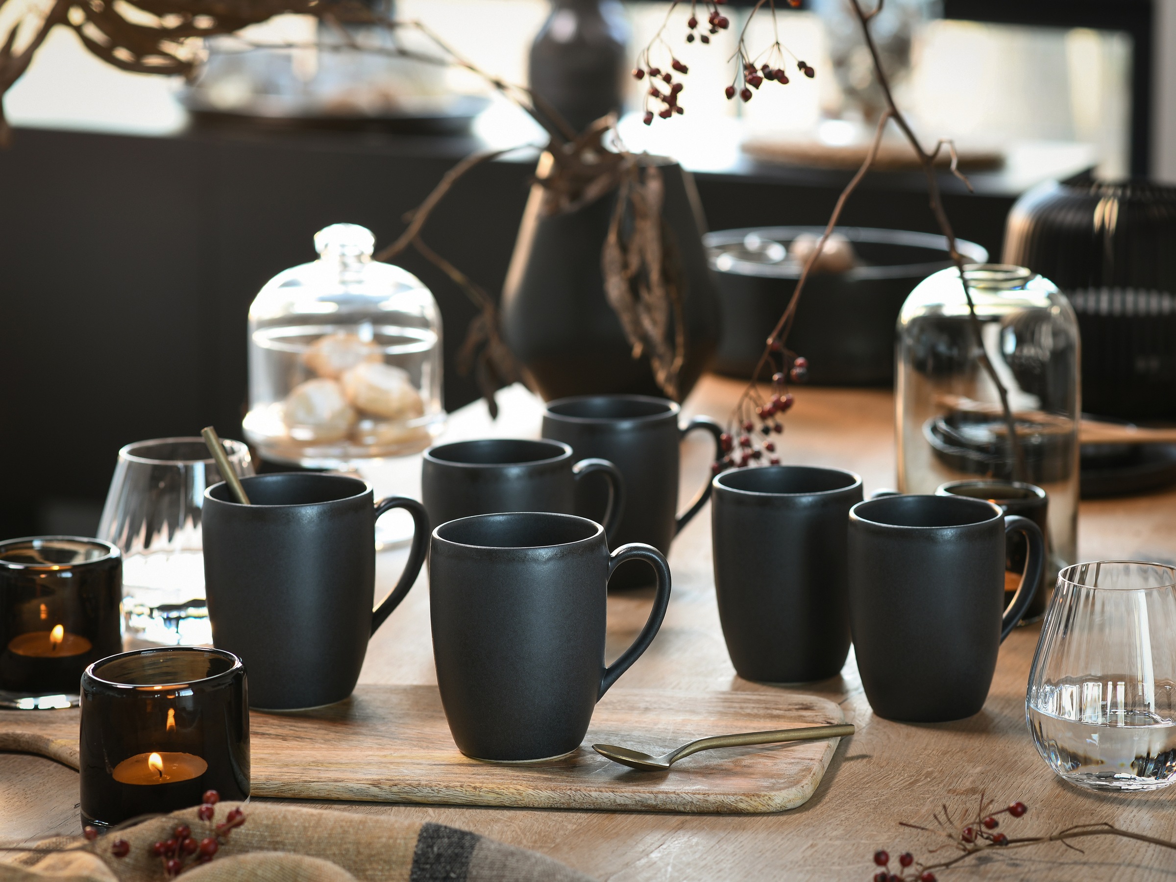 CreaTable Becher »Soft Touch Black« 300 ml, 6-teilig