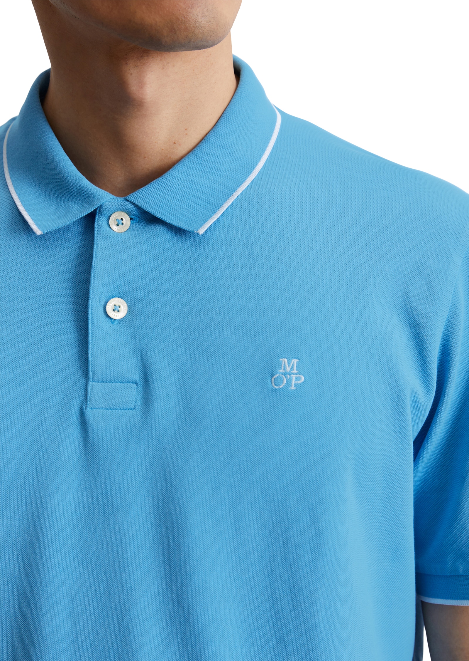 Marc O'Polo Poloshirt, aus Piqué, regular fit, kontrastfarbene Details