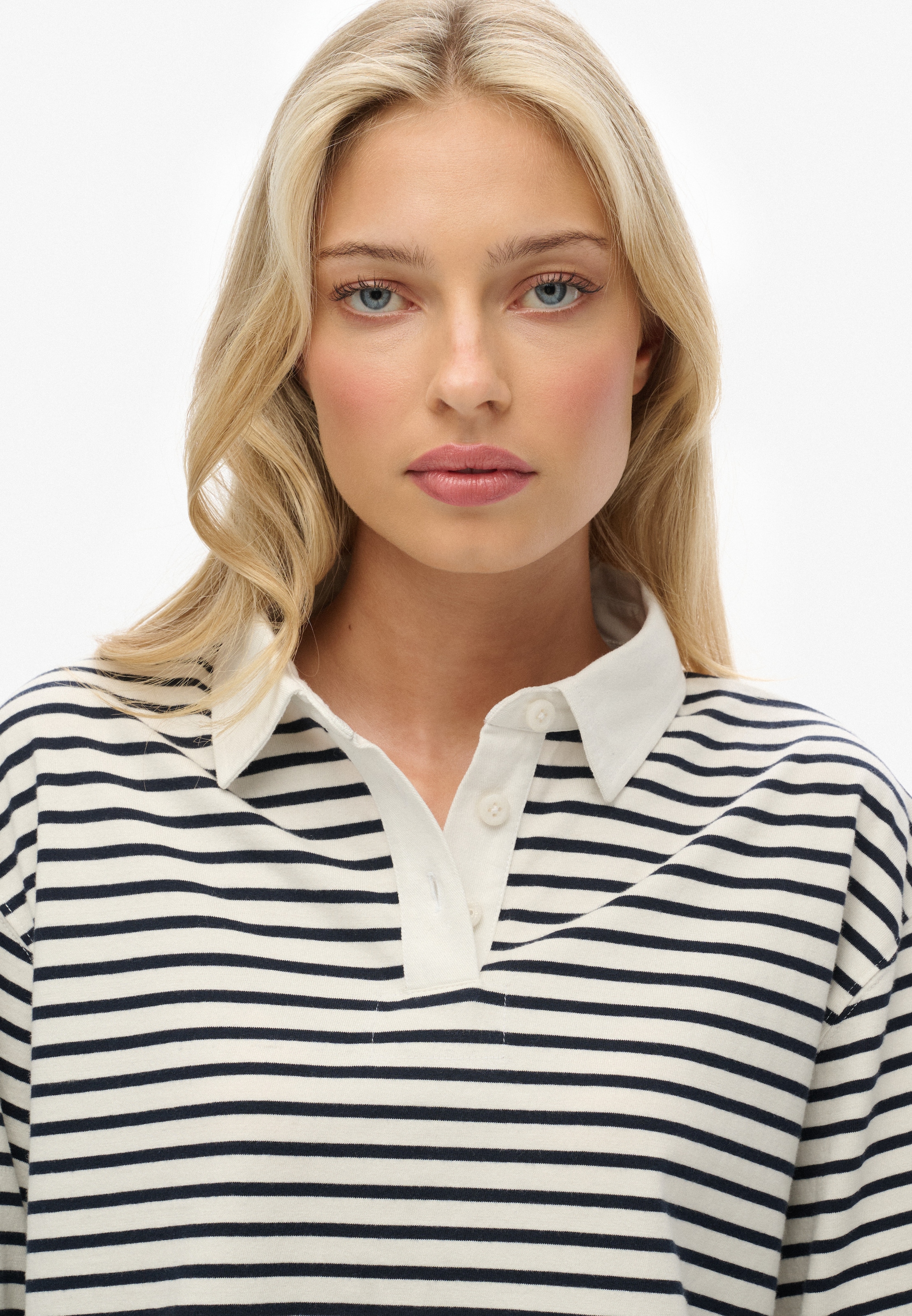 Superdry Langarm-Poloshirt »ATH ESS CROPPED STRIPE RUGBY« Packung, 2