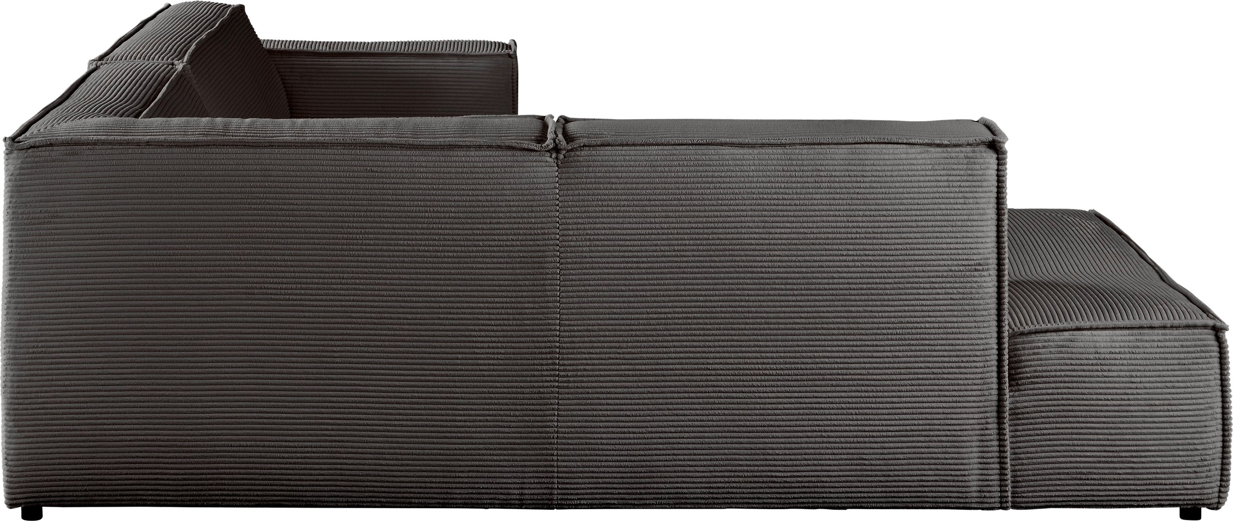 3C Candy Ecksofa »Matteo in elegant, kubischer Formensprache, bequem, L-Form« mit auffälliger Kedernaht, Cord-Bezug, Lounge-Charakter, OTTOs Choice