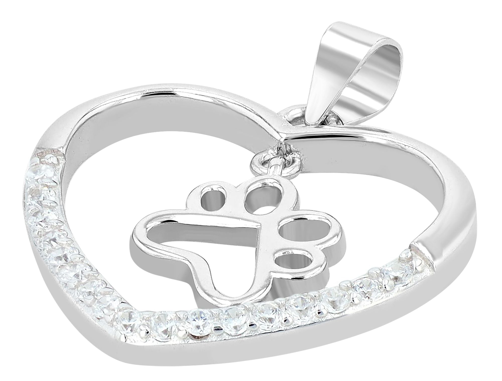 Adelia´s Herzanhänger »Damen Anhänger ¿ Herz Herzanhänger aus 925 Silber mit Zirkonia«