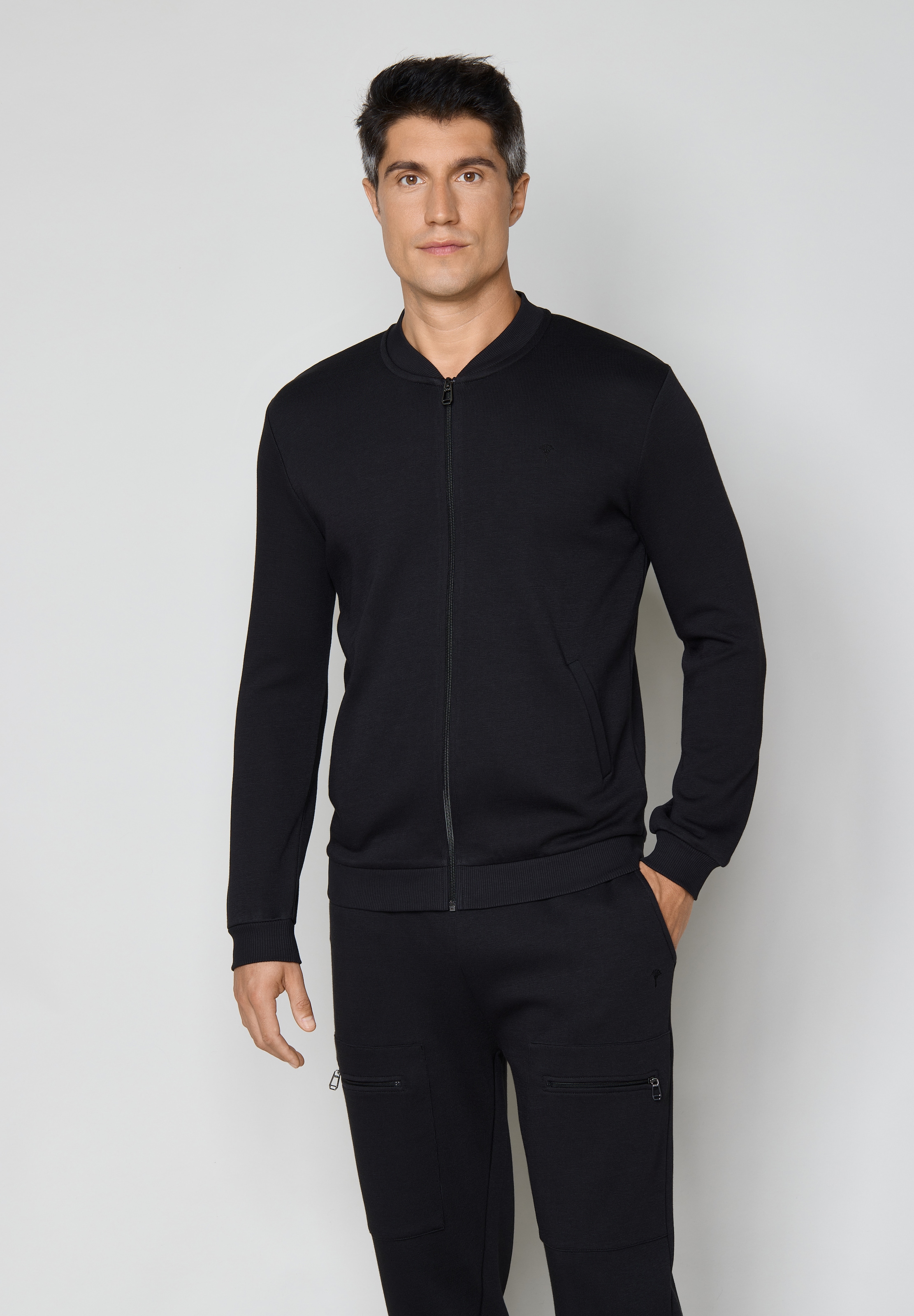 JOOP! Sweatjacke »Mix & Match (Dynamic Interlock)« für Homewear, aus Baumwollmischung, mit Reißverschluss