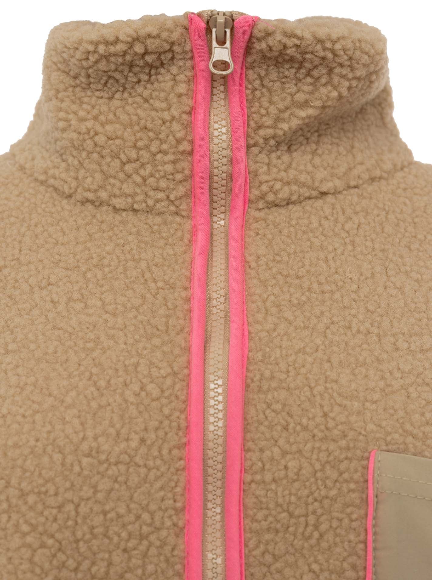 Zwillingsherz Bomberjacke »"Classic"« kuscheliges Teddy-Fleece , Kontrastdetails, Brutstasche, Stehkragen